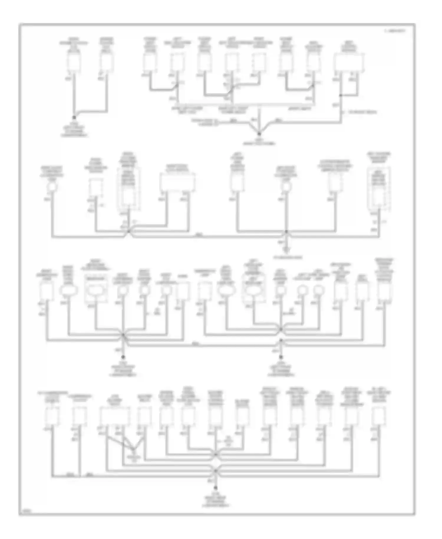 Corvette Chevrolet C4 (1984-1998): Ground distribution circuit (2 of 3)
