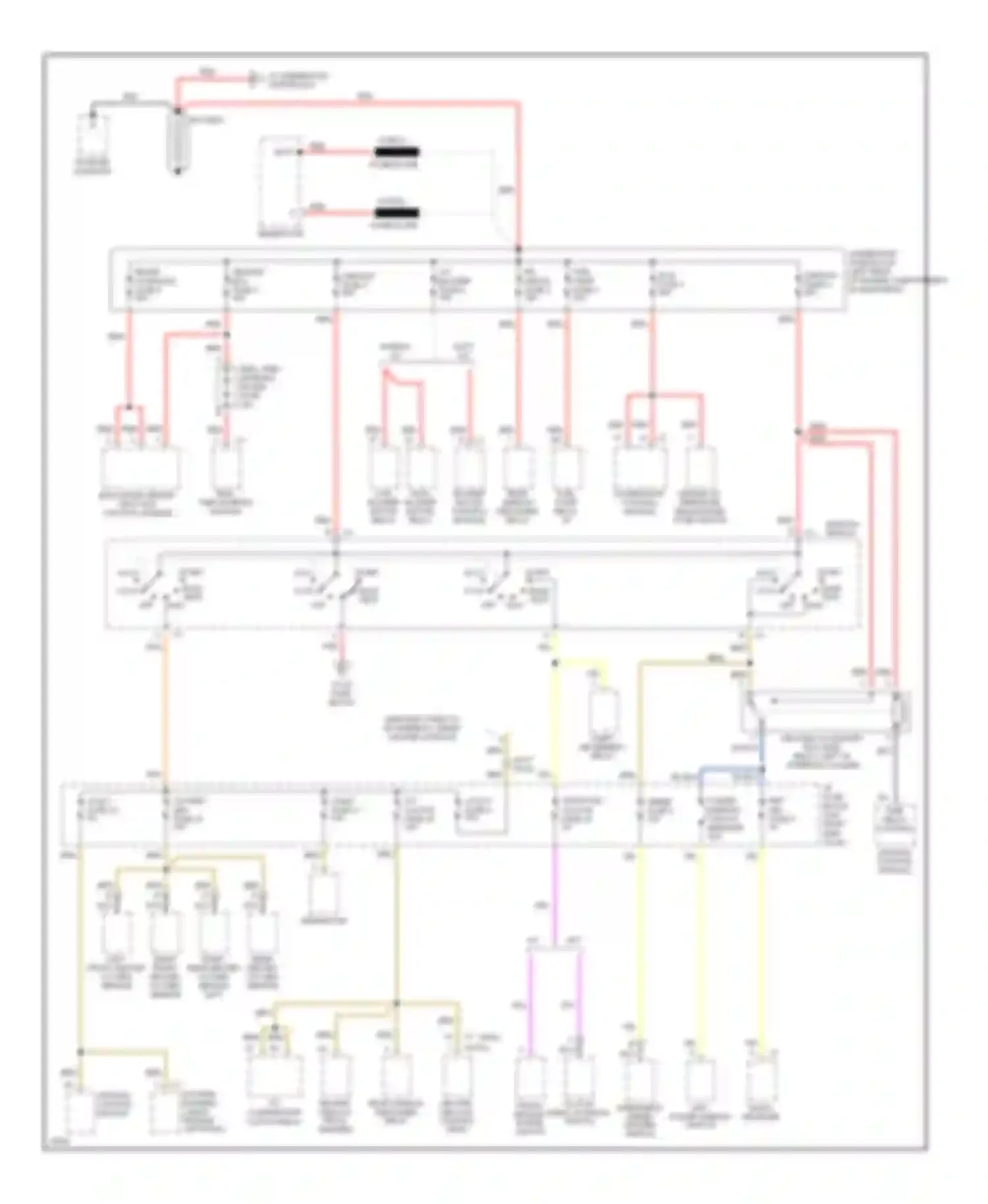 Corvette Chevrolet C4 (1984-1998): Power distribution circuit (1 of 4)