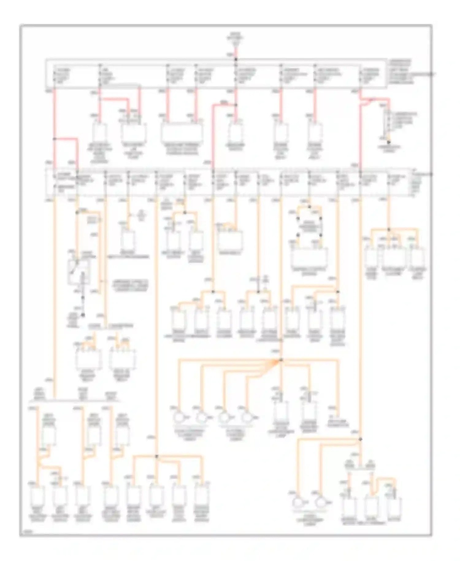 Corvette Chevrolet C4 (1984-1998): Power distribution circuit (2 of 4)