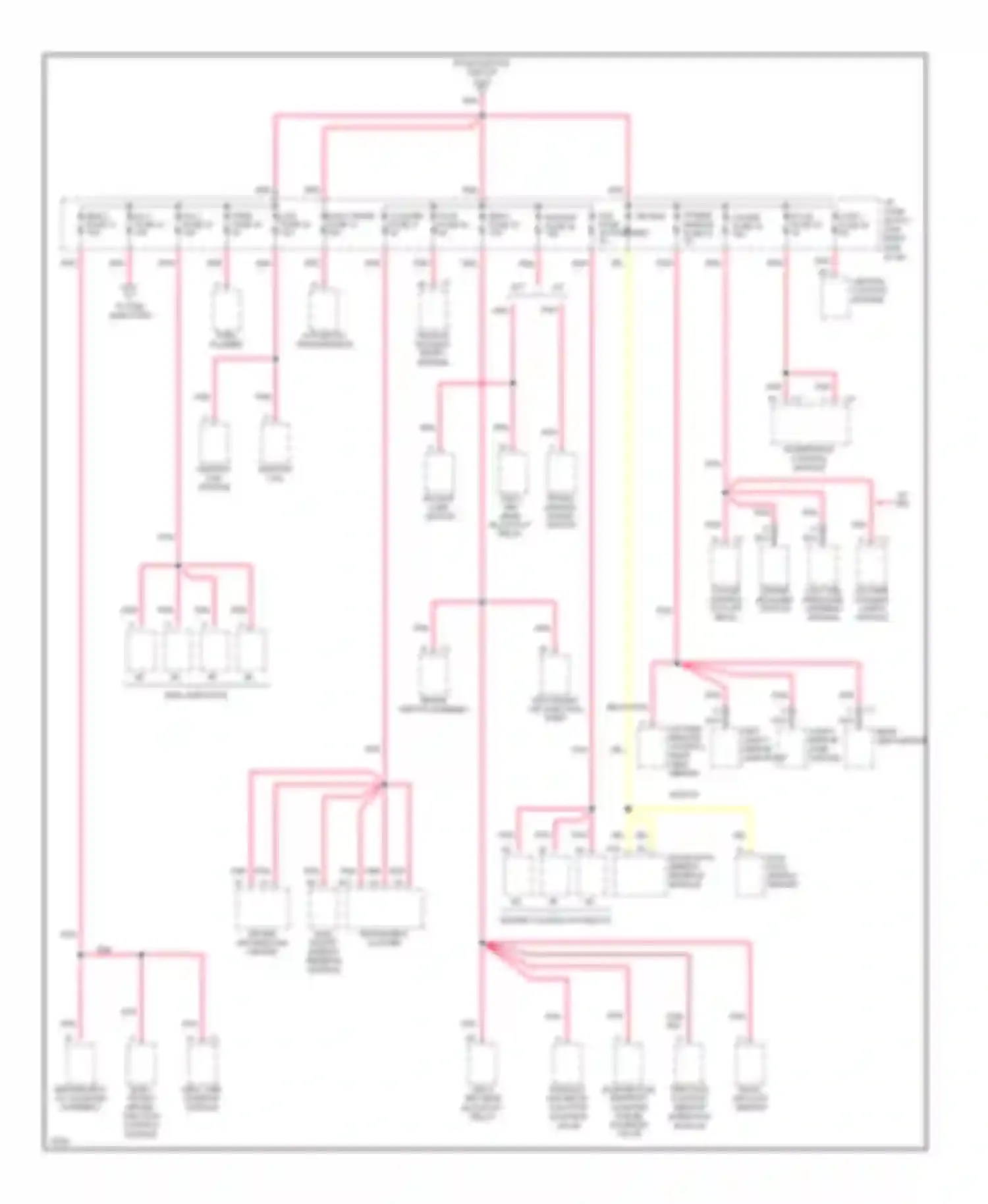 Corvette Chevrolet C4 (1984-1998): Power distribution circuit (3 of 4)