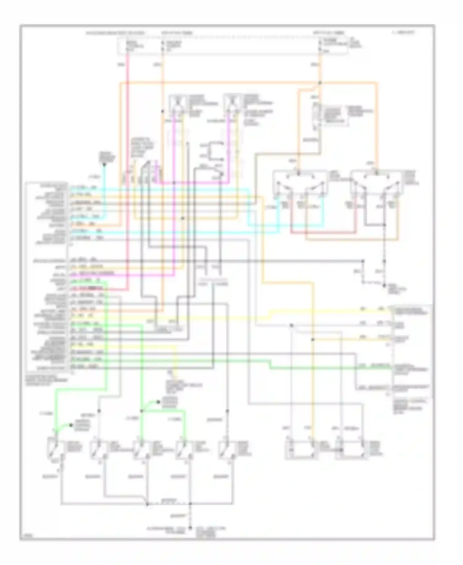 Corvette Chevrolet C4 (1984-1998): Power door lock circuit