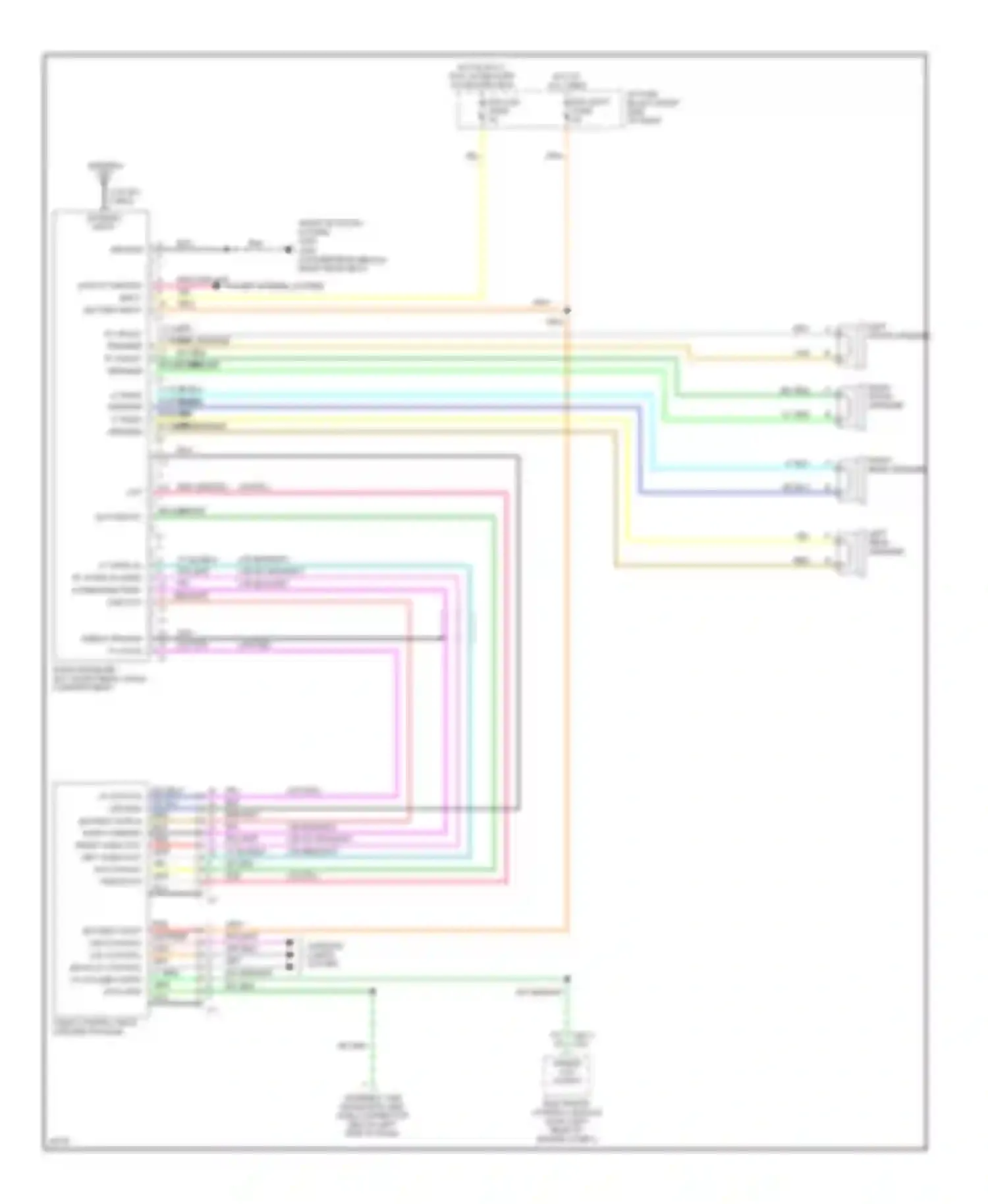 Corvette Chevrolet C4 (1984-1998): Radio circuits, without delco bose