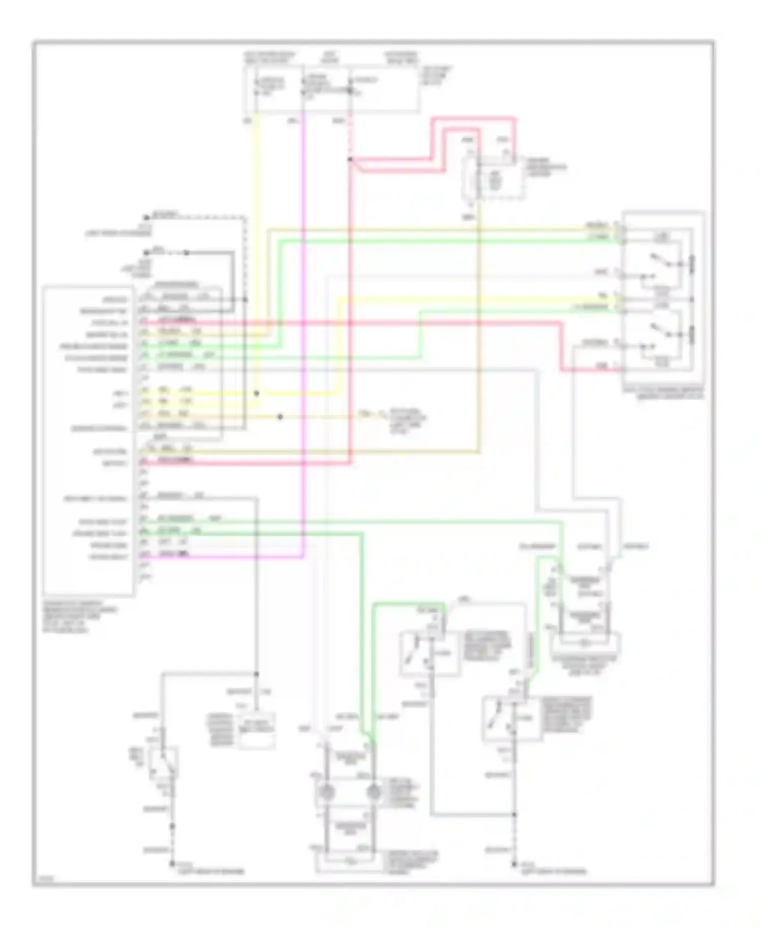 Corvette Chevrolet C4 (1984-1998): Supplemental restraint circuit