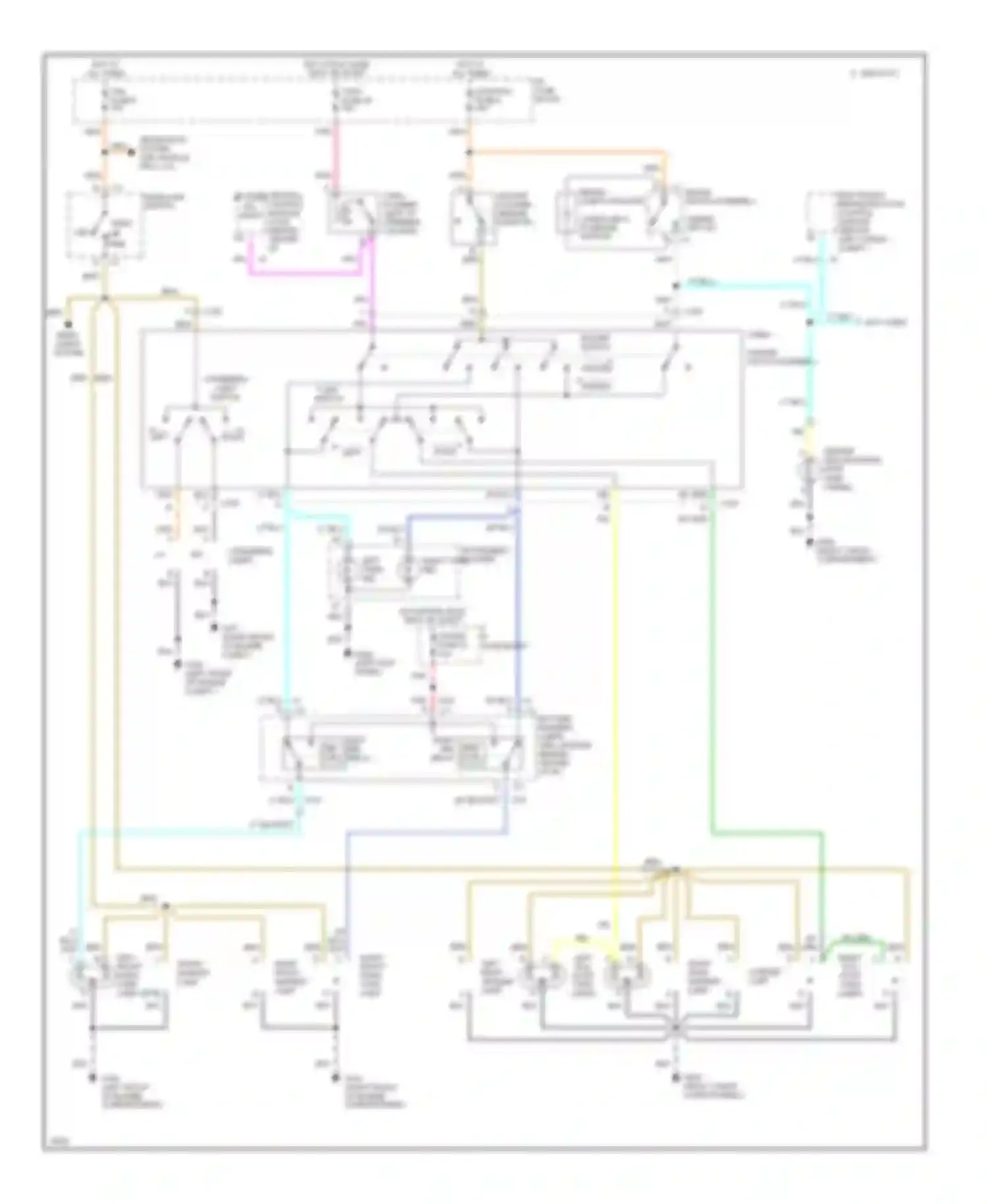 Wiring diagram headlamp switch for Chevrolet Corvette C4 (1984-1998) (3 of 10)