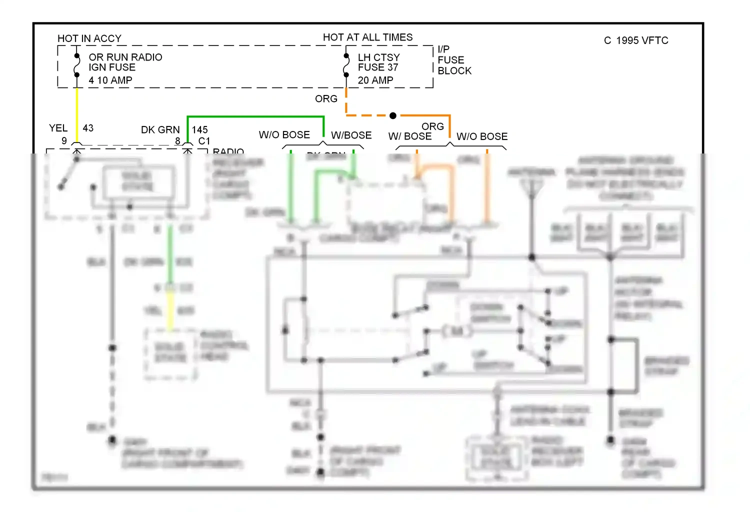 Chevrolet Corvette C4 (1984-1998) nca wiring diagram  (24 of 40)