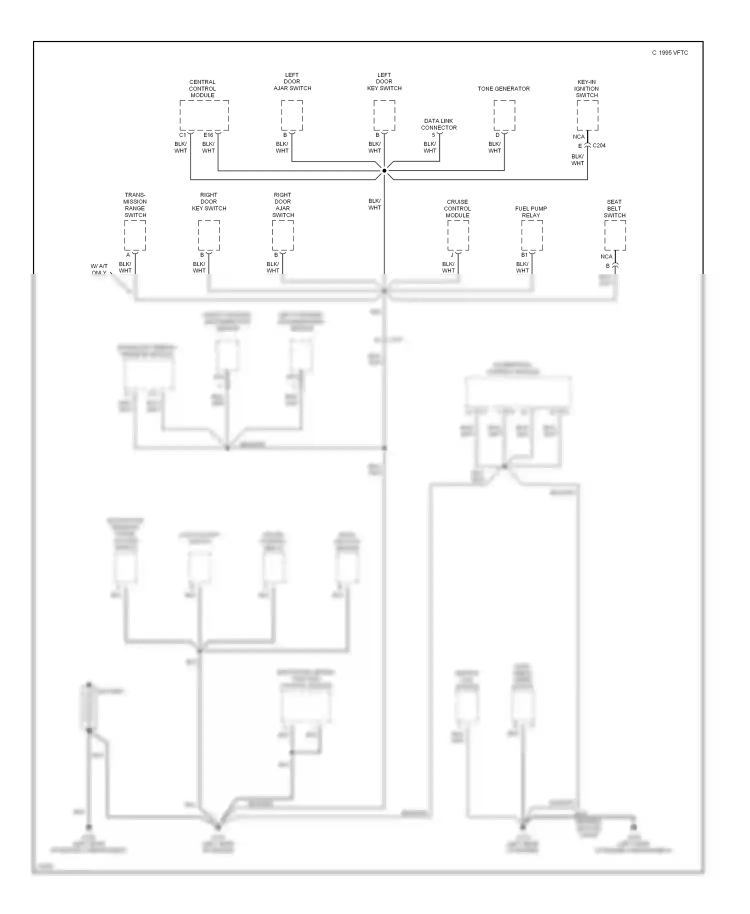 Chevrolet Corvette C4 (1984-1998) nca wiring diagram  (13 of 40)