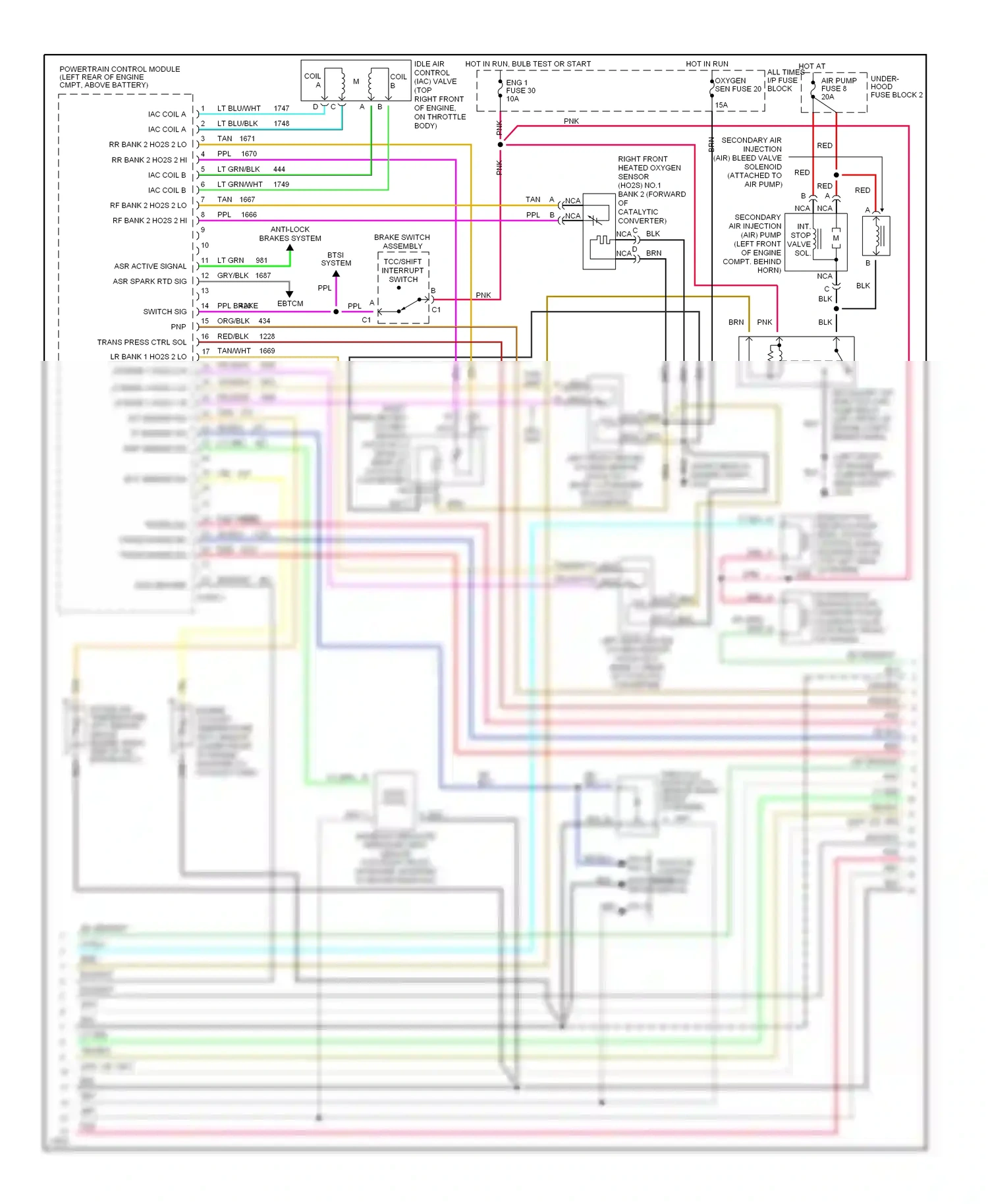 Chevrolet Corvette C4 (1984-1998) nca wiring diagram  (17 of 40)