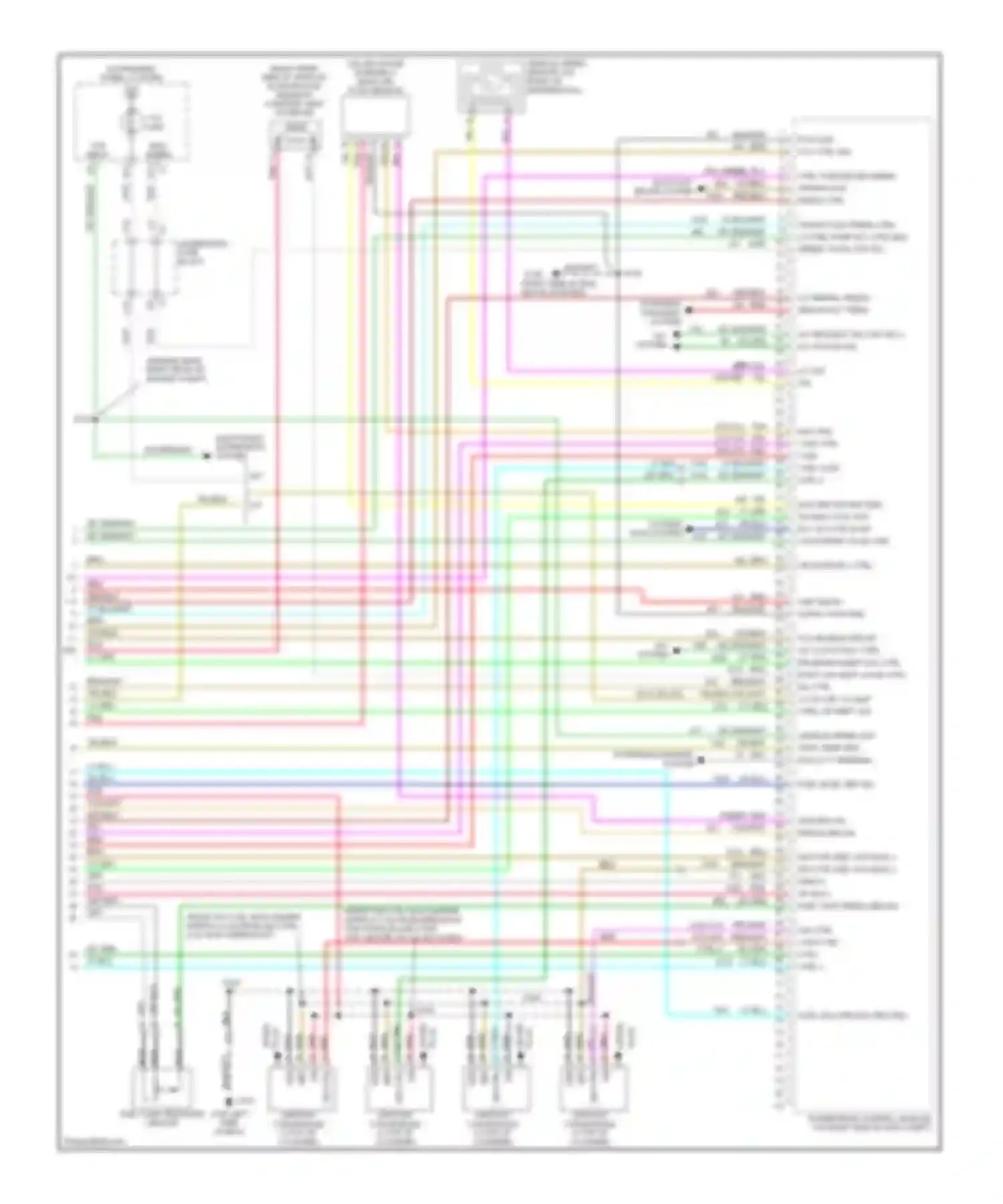 Corvette Chevrolet C5 (1997-2004): Wiring diagram engine performance 5.7l vin gs (4 of 4)