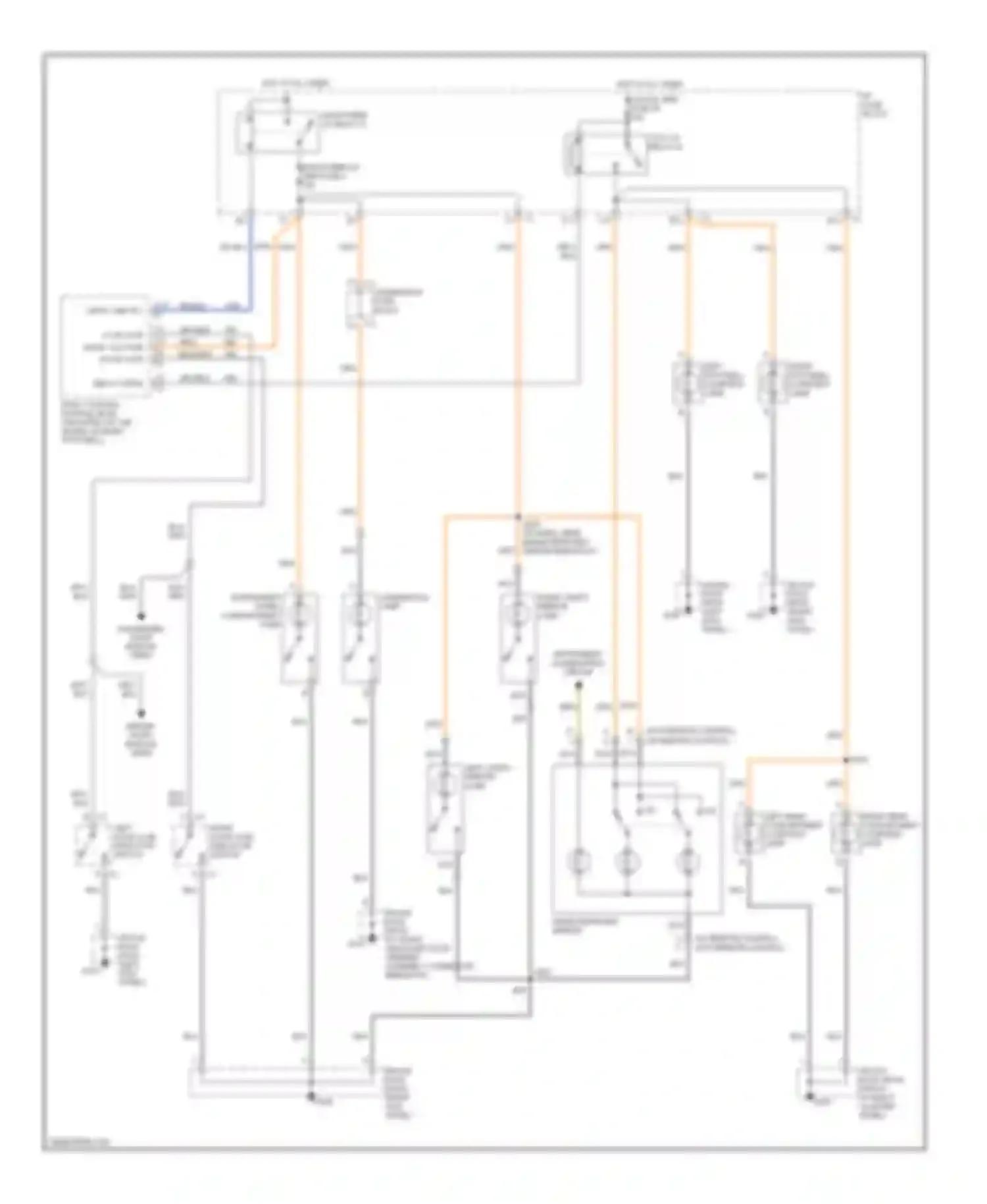 Corvette Chevrolet C5 (1997-2004): Courtesy lamps circuit