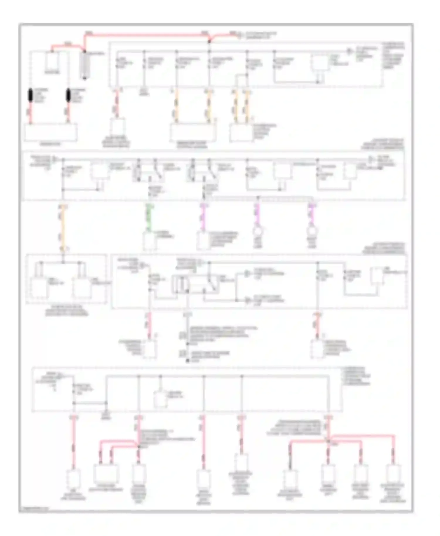 Corvette Chevrolet C5 (1997-2004): Power distribution circuit (1 of 4)