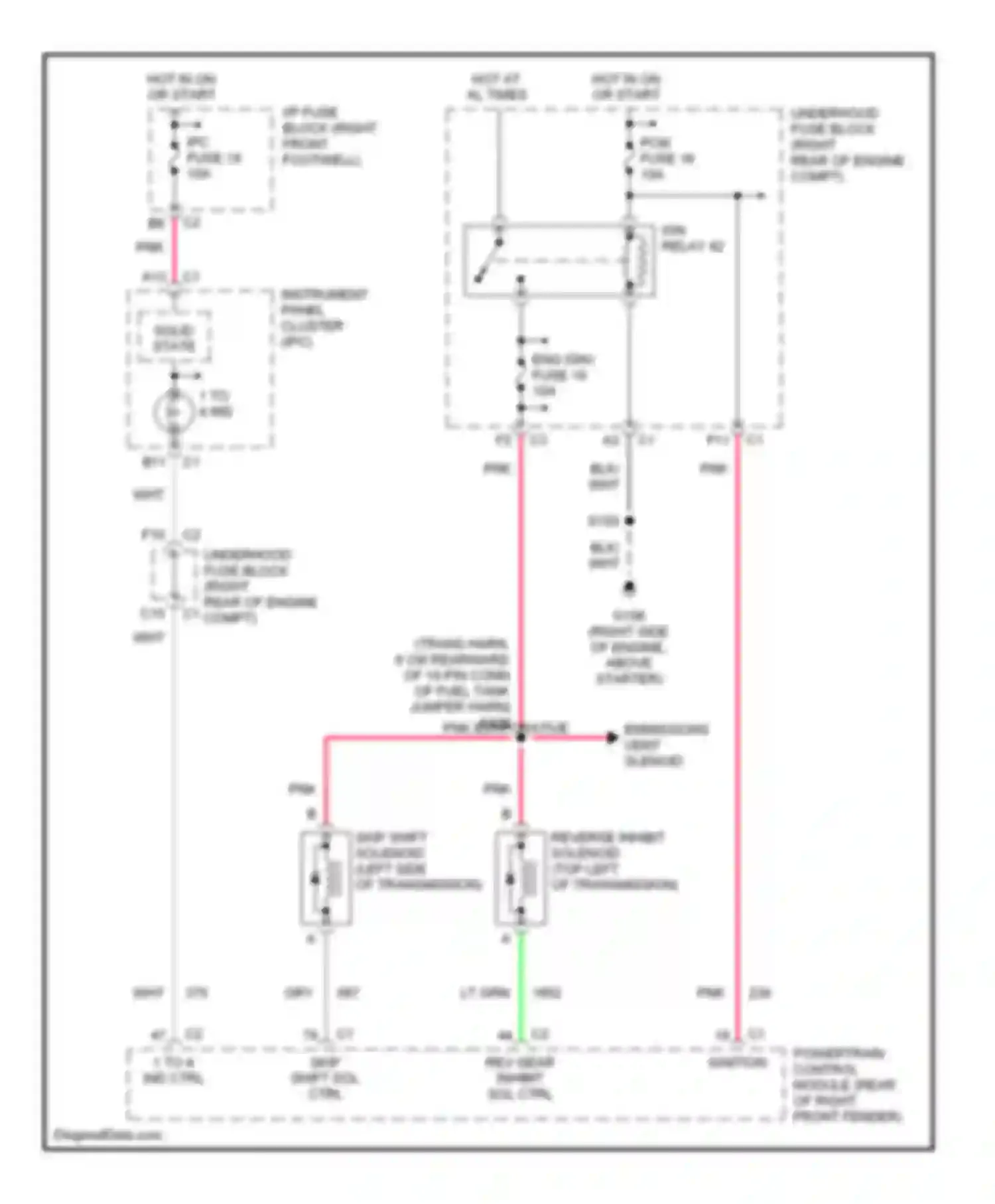 Wiring diagram blk for Chevrolet Corvette C5 (1997-2004) (42 of 49)