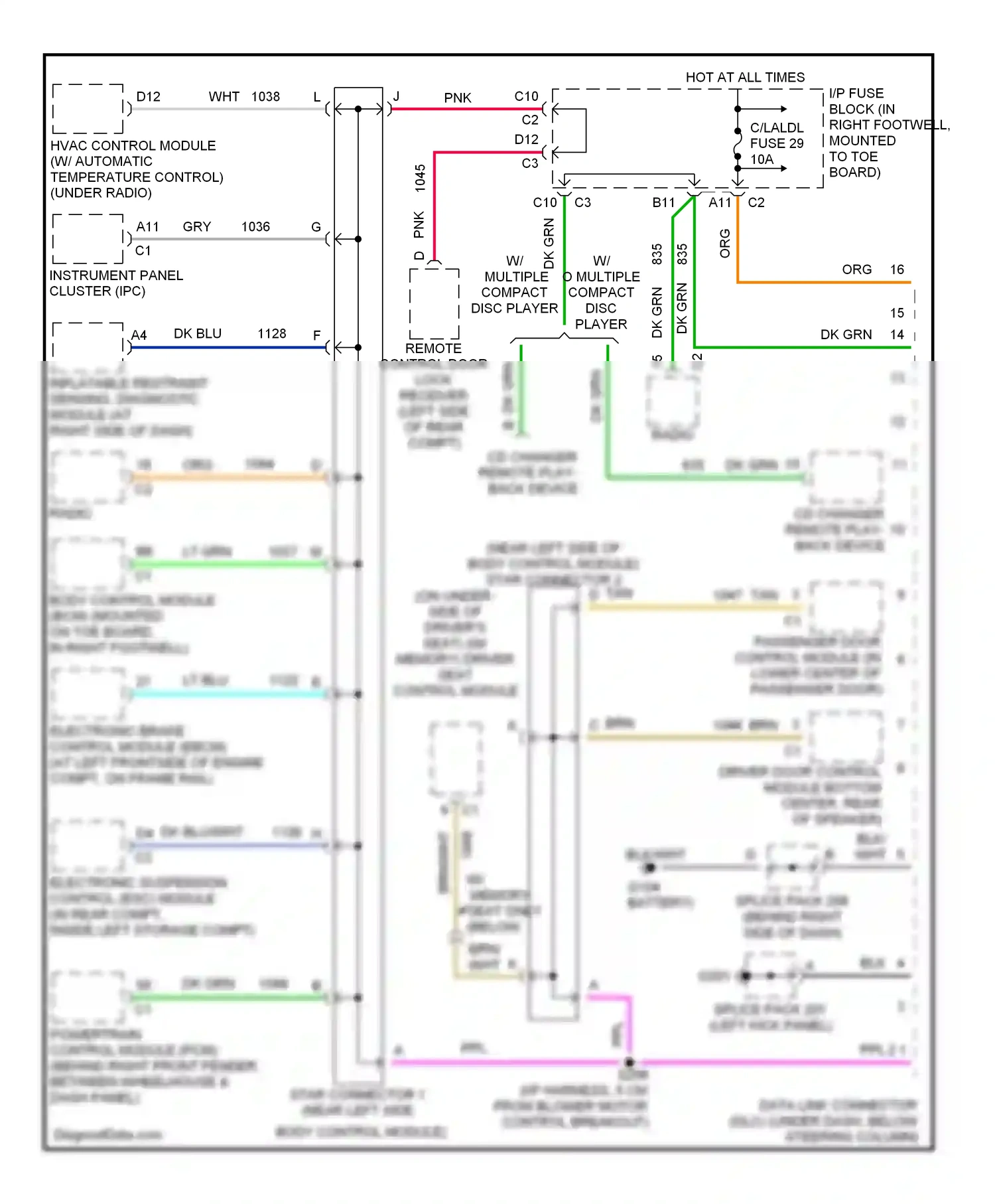 Chevrolet Corvette C5 (1997-2004) brn wiring diagram  (3 of 30)