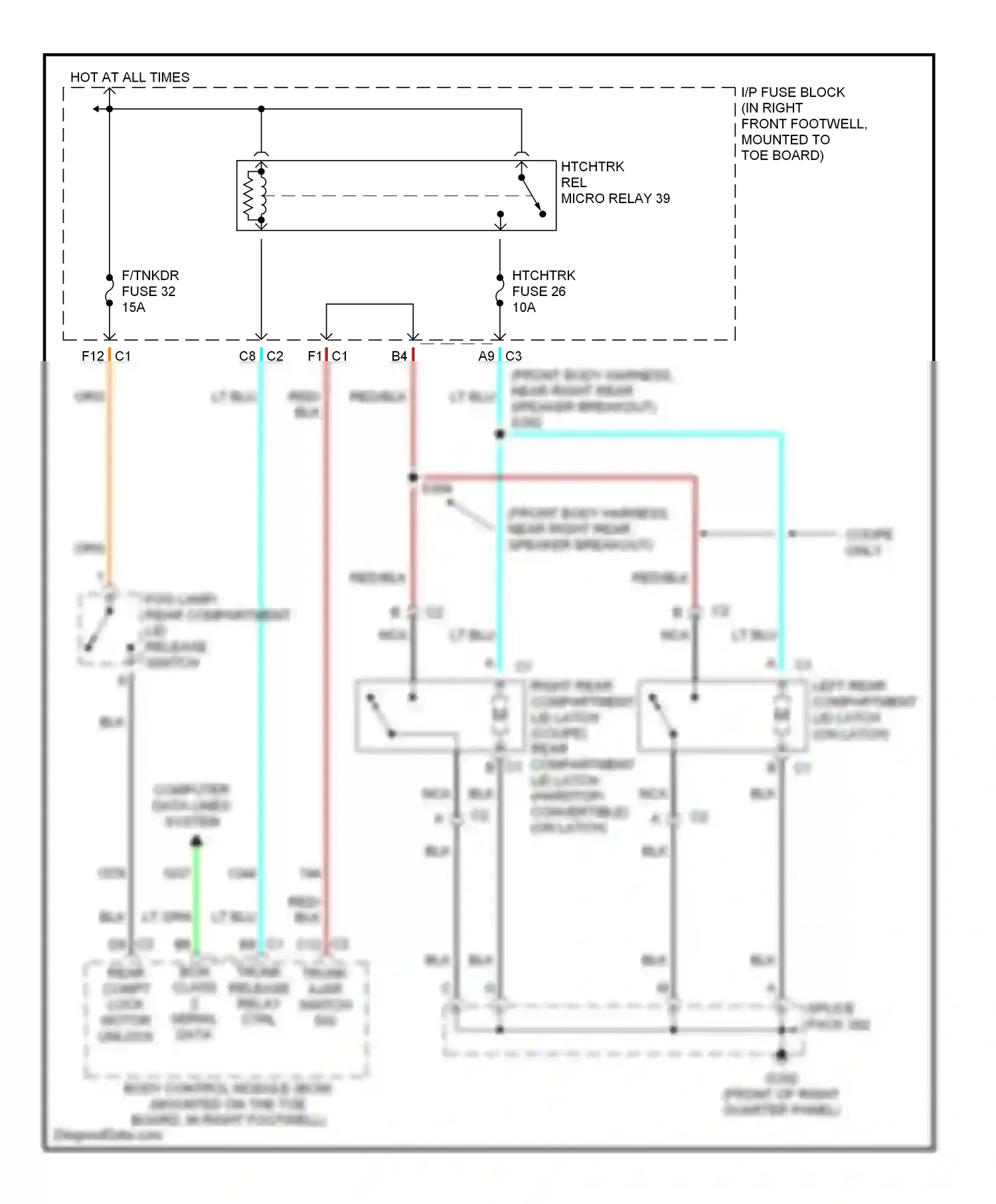 Chevrolet Corvette C5 (1997-2004) coupe only wiring diagram  (1 of 1)
