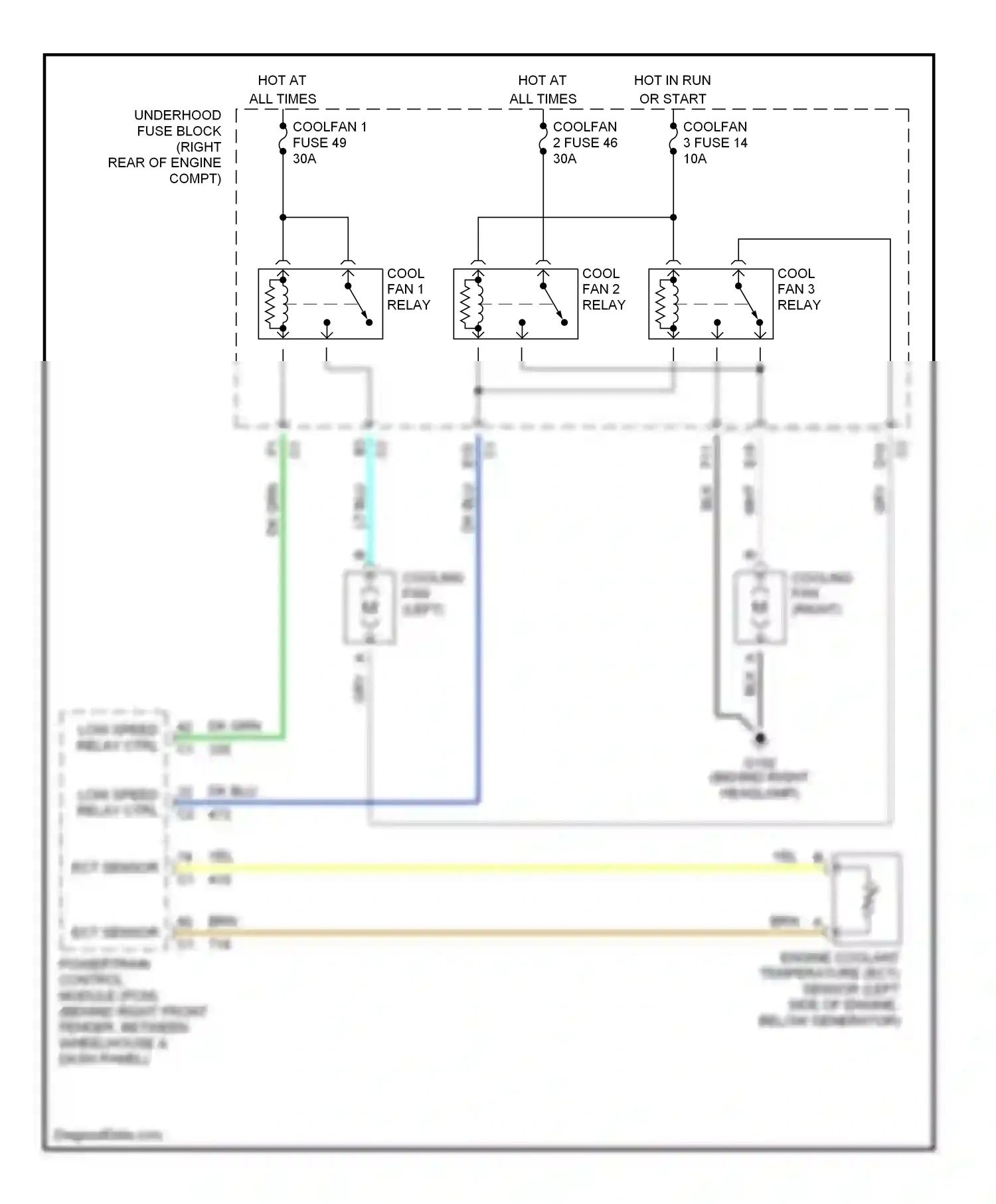 Chevrolet Corvette C5 (1997-2004) dk blu wiring diagram  (6 of 30)
