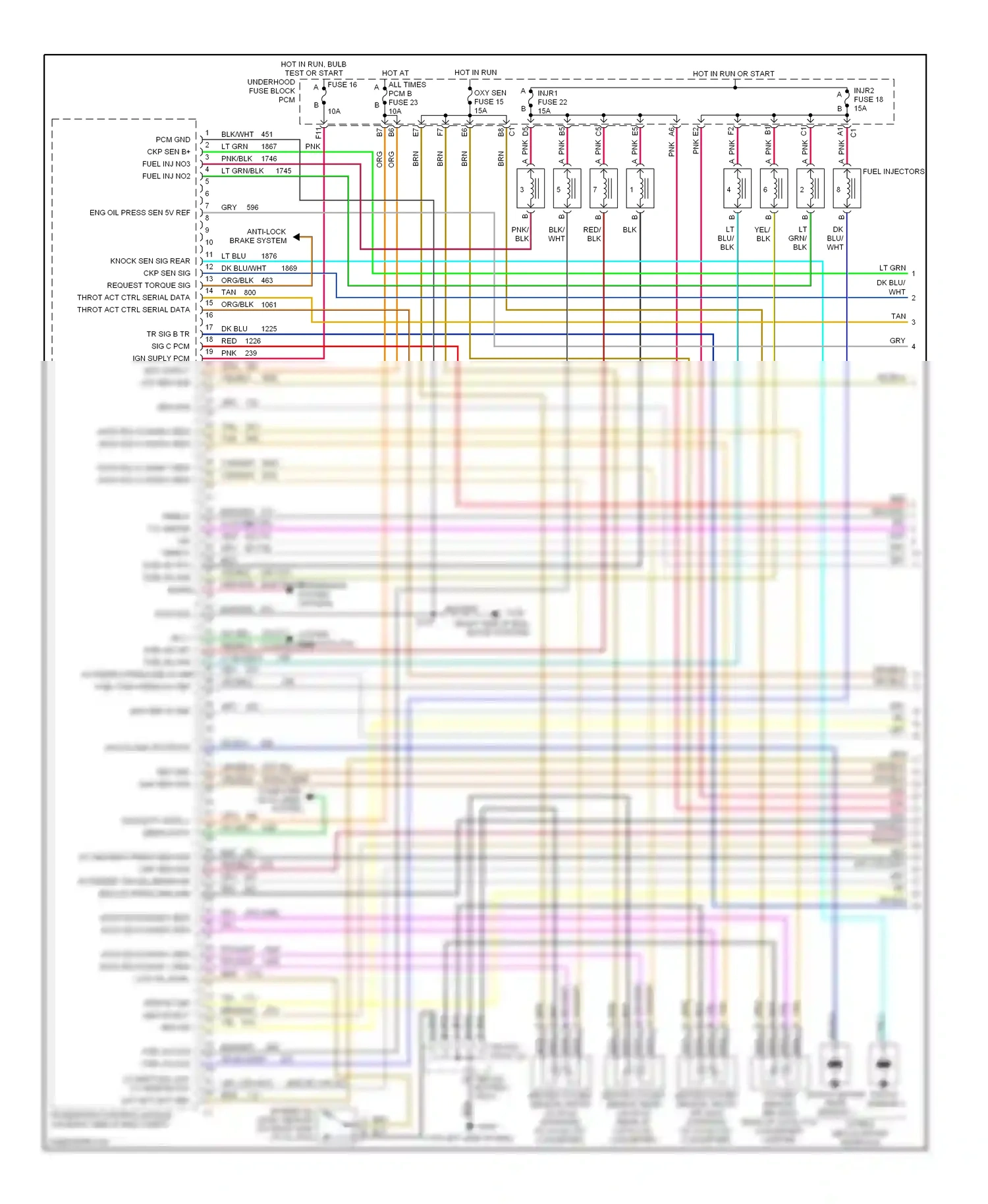 Chevrolet Corvette C5 (1997-2004) dk grn wiring diagram  (18 of 27)