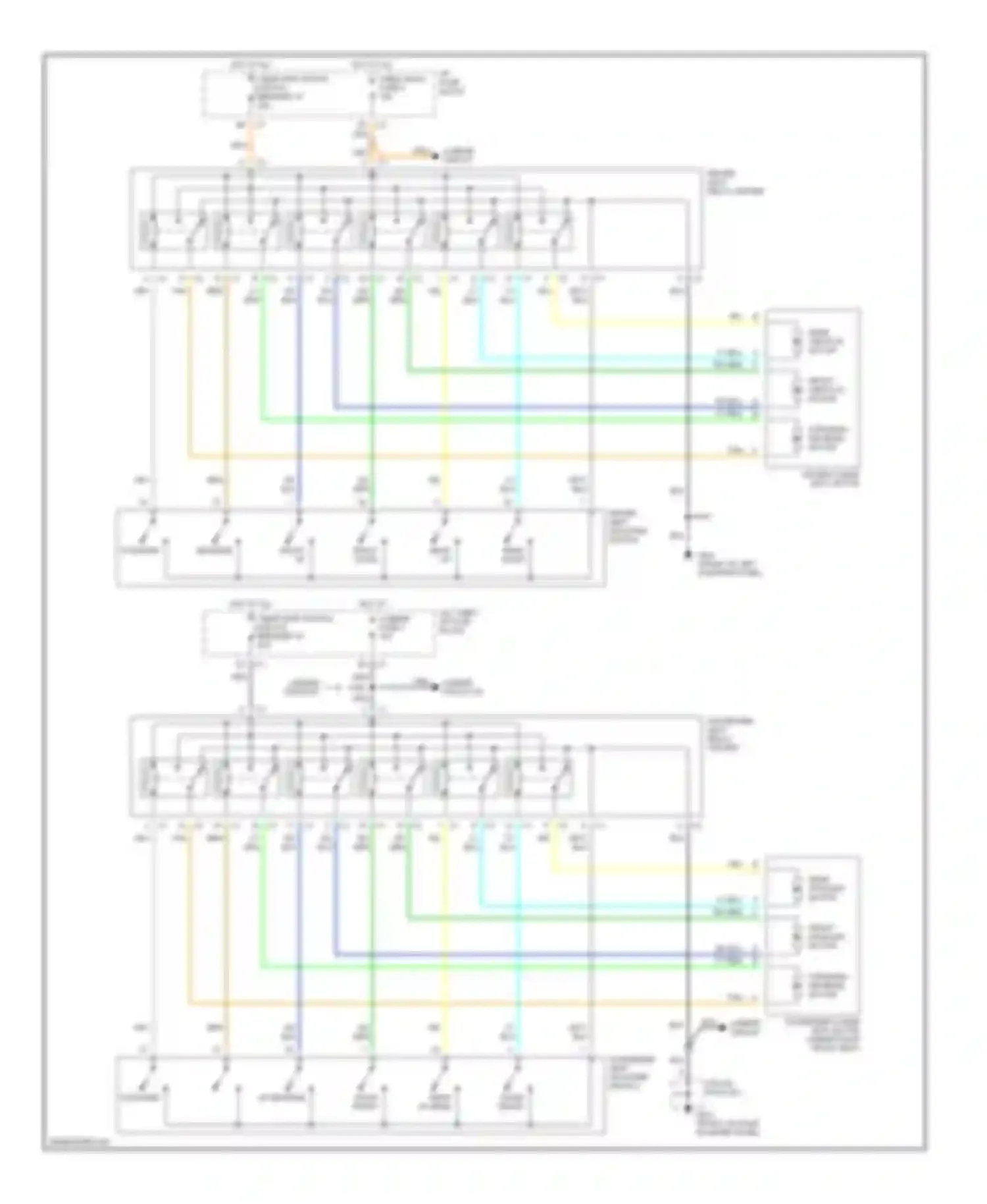 Wiring diagram driver seat adjuster switch for Chevrolet Corvette C5 (1997-2004) (1 of 3)