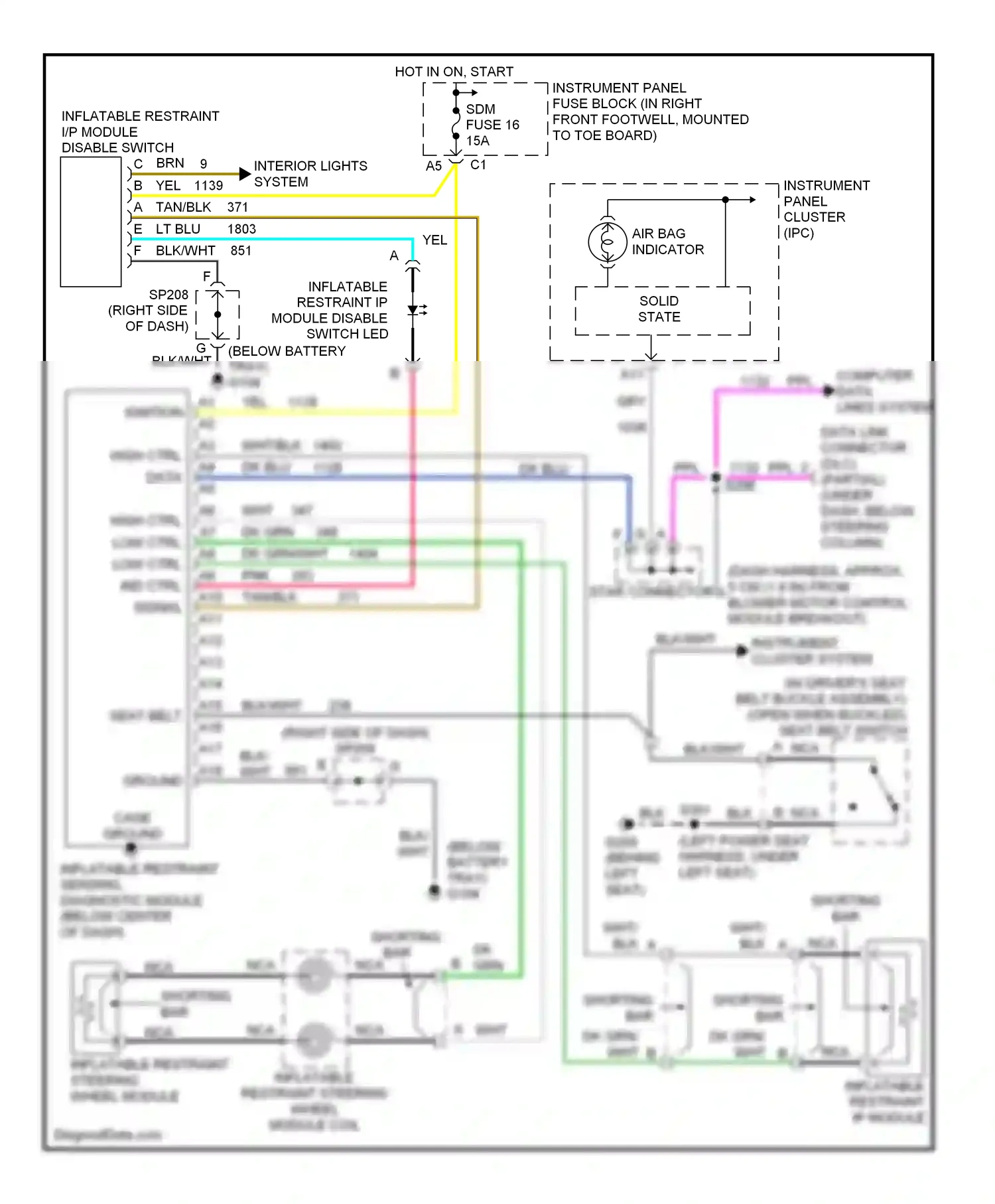 Chevrolet Corvette C5 (1997-2004) gry wiring diagram  (35 of 37)