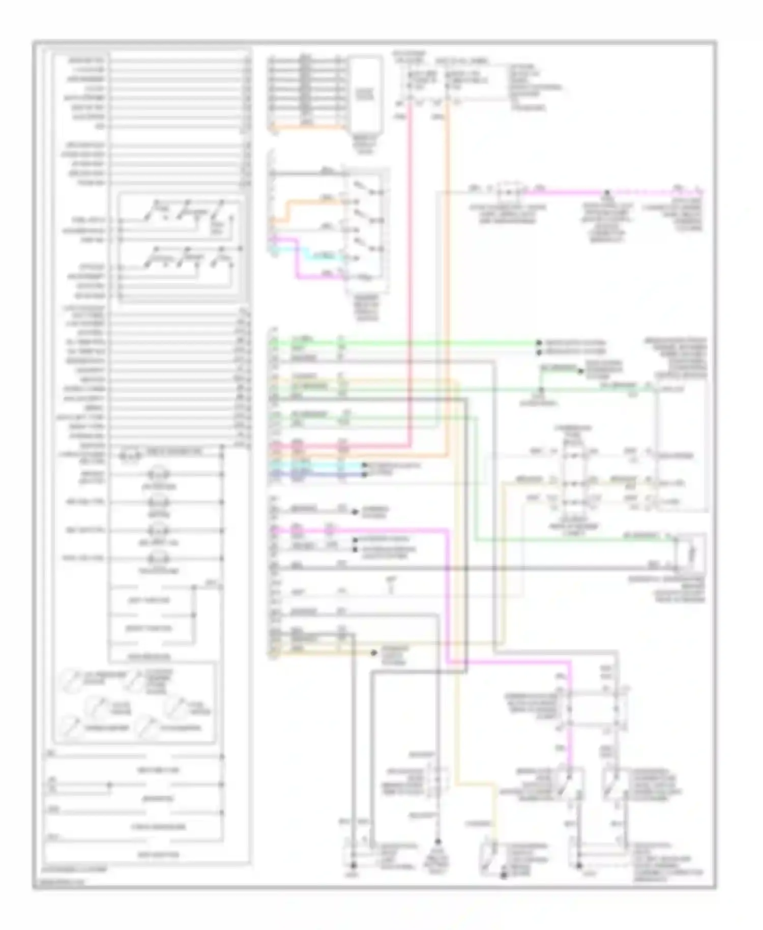 Wiring diagram inter lt dimm haz sw input serial data left turn right turn hi beam sig ignition for Chevrolet Corvette C5 (1997-2004) (1 of 1)