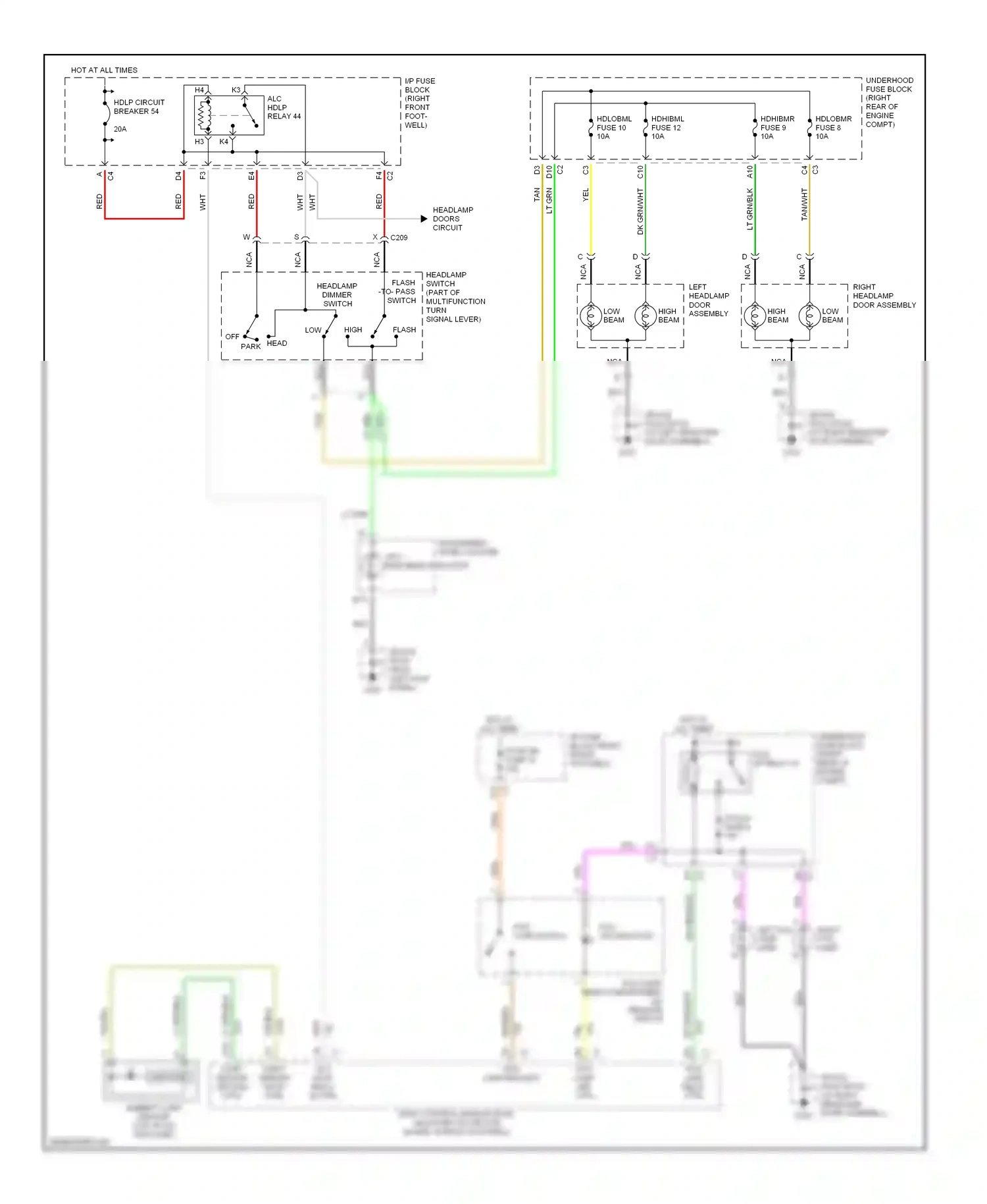Chevrolet Corvette C5 (1997-2004) splice pack wiring diagram  (5 of 11)