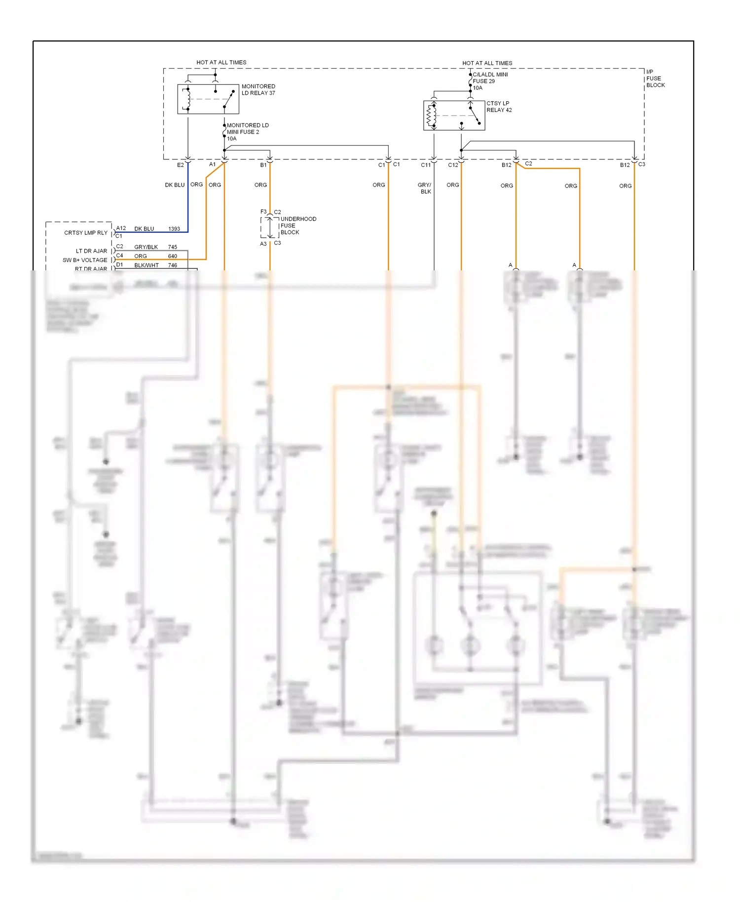 Chevrolet Corvette C5 (1997-2004) splice pack wiring diagram  (3 of 11)