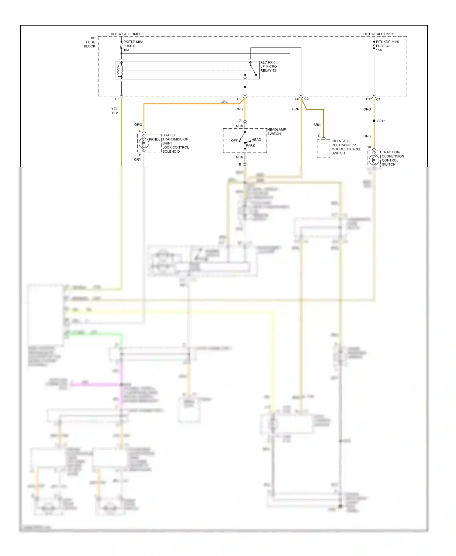 Chevrolet Corvette C5 (1997-2004) tan wiring diagram  (13 of 22)