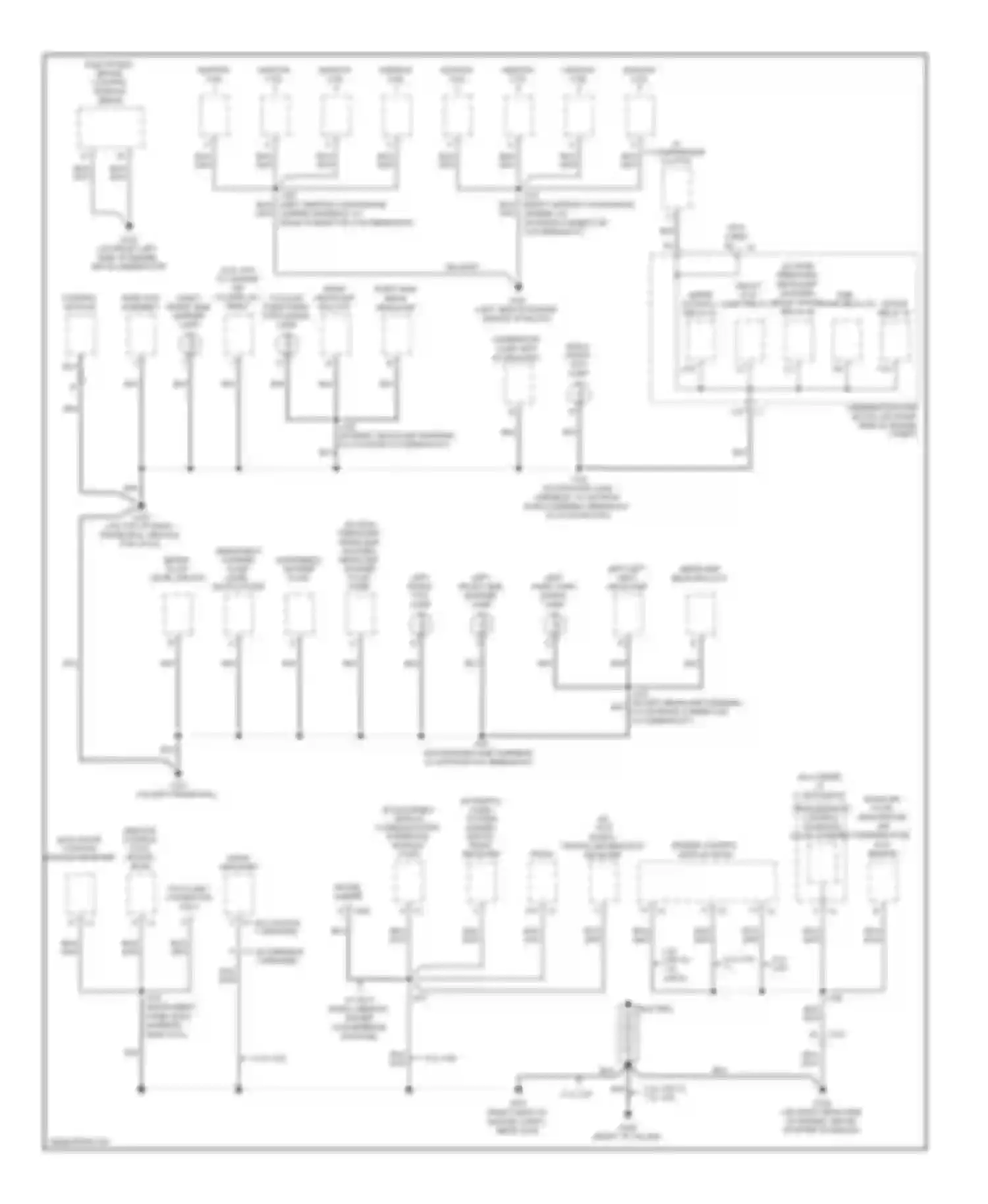 Corvette Chevrolet C6 (2004-2014): Ground distribution circuit (1 of 4)