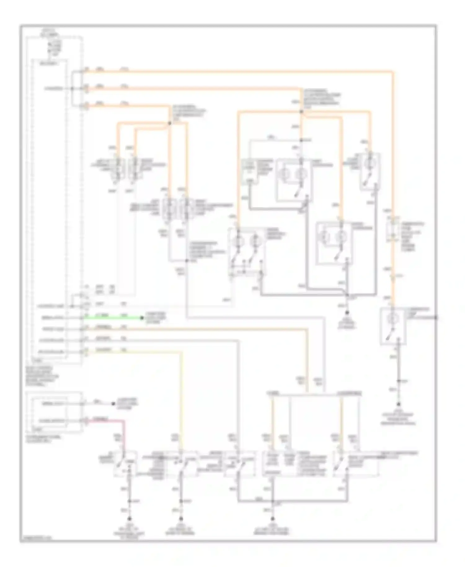 Corvette Chevrolet C6 (2004-2014): Courtesy lamps circuit