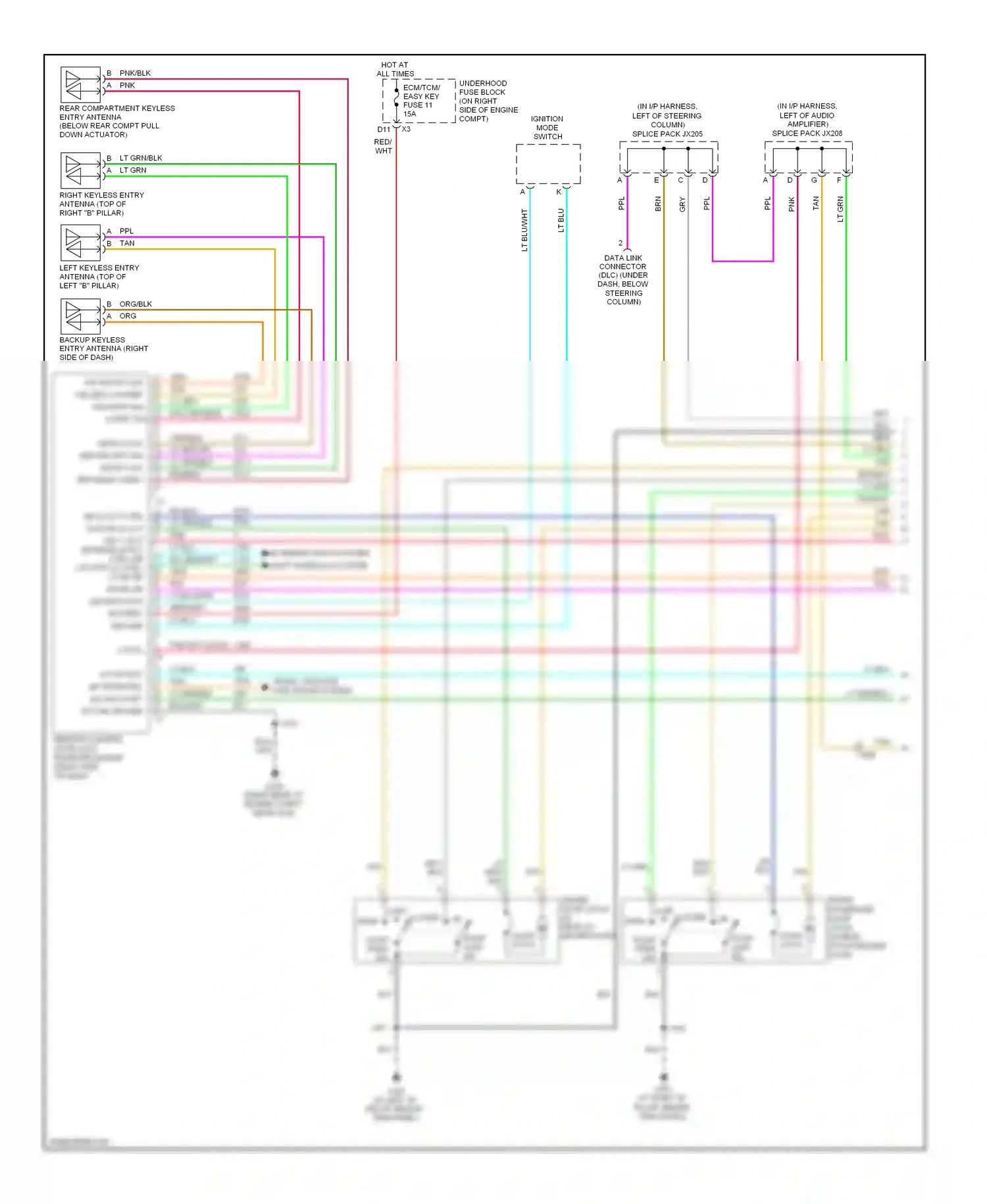Chevrolet Corvette C6 (2004-2014) blu wiring diagram  (4 of 14)