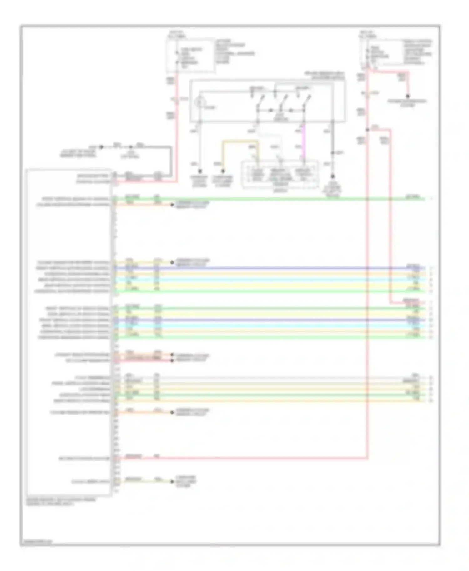 Wiring diagram driver memory seat adjuster switch for Chevrolet Corvette C6 (2004-2014) (1 of 4)