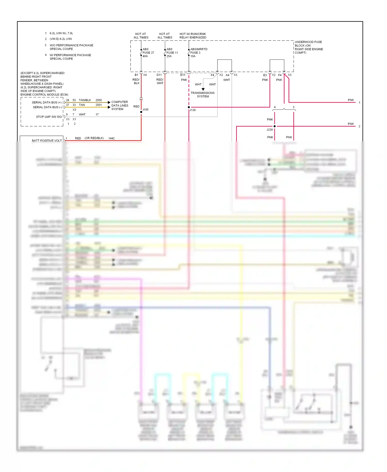 Chevrolet Corvette C6 (2004-2014) ground serial data (-) serial data (-) wiring diagram  (1 of 1)