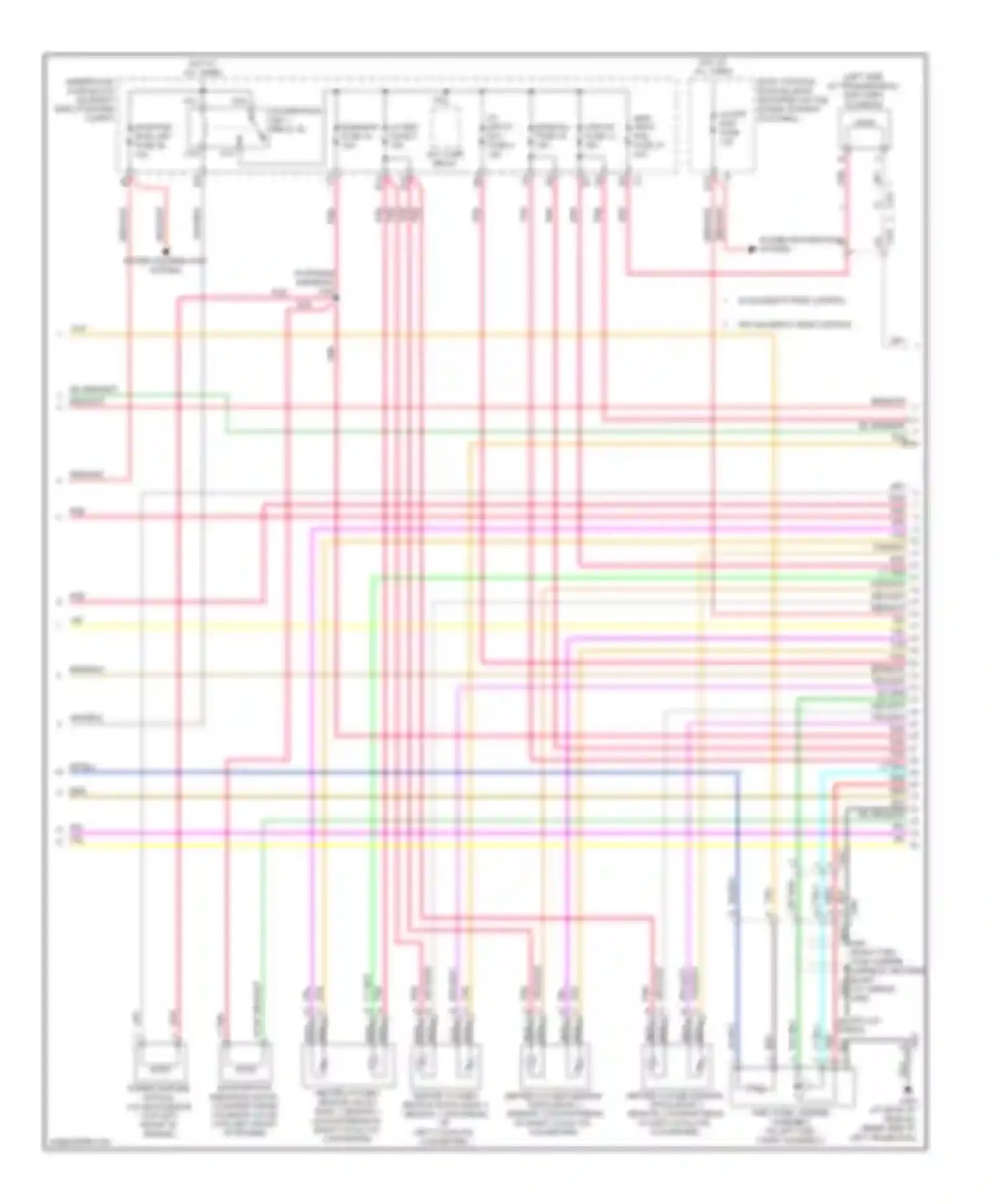 Wiring diagram inner side of left frame rail) for Chevrolet Corvette C6 (2004-2014) (1 of 1)