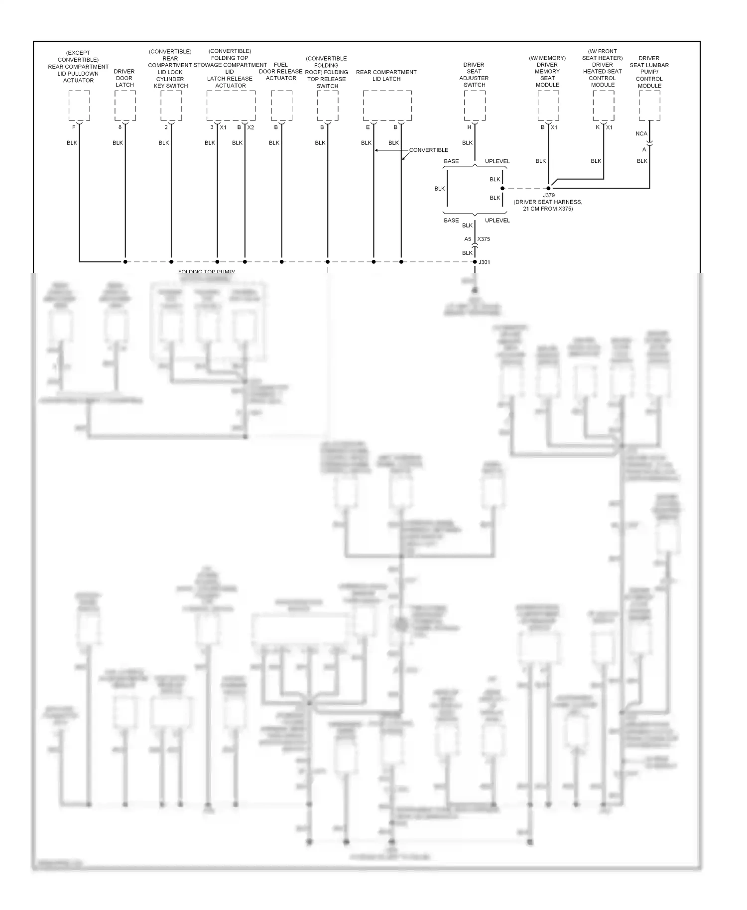 Chevrolet Corvette C6 (2004-2014) interior rear compartment lid release switch wiring diagram  (1 of 3)