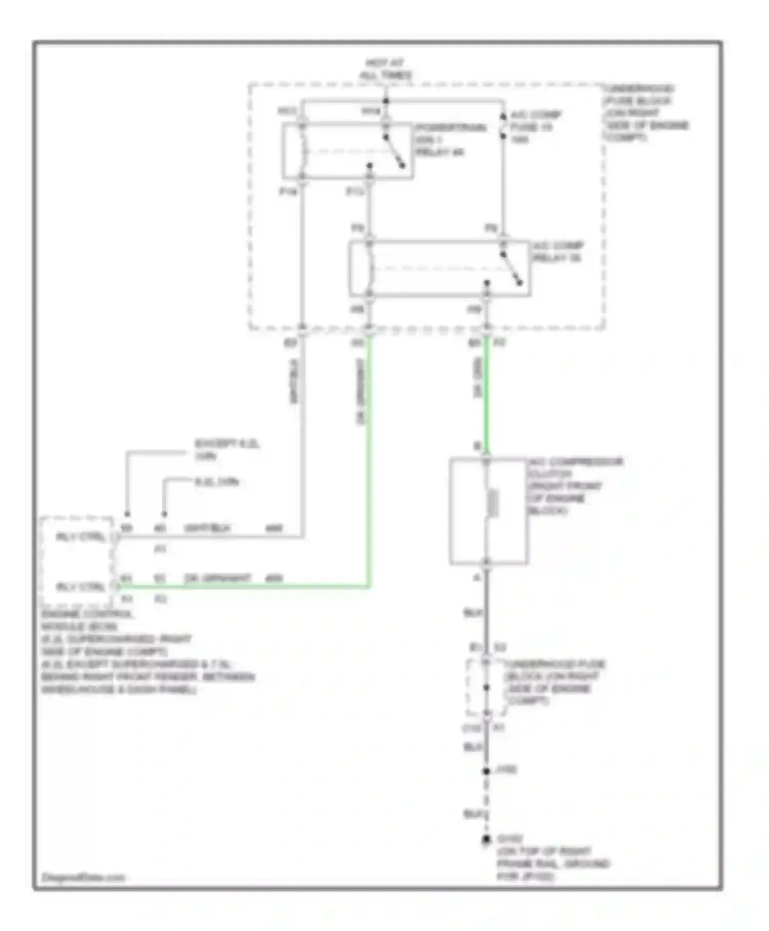 Wiring diagram powertrain ign 1 relay 44 for Chevrolet Corvette C6 (2004-2014) (2 of 4)