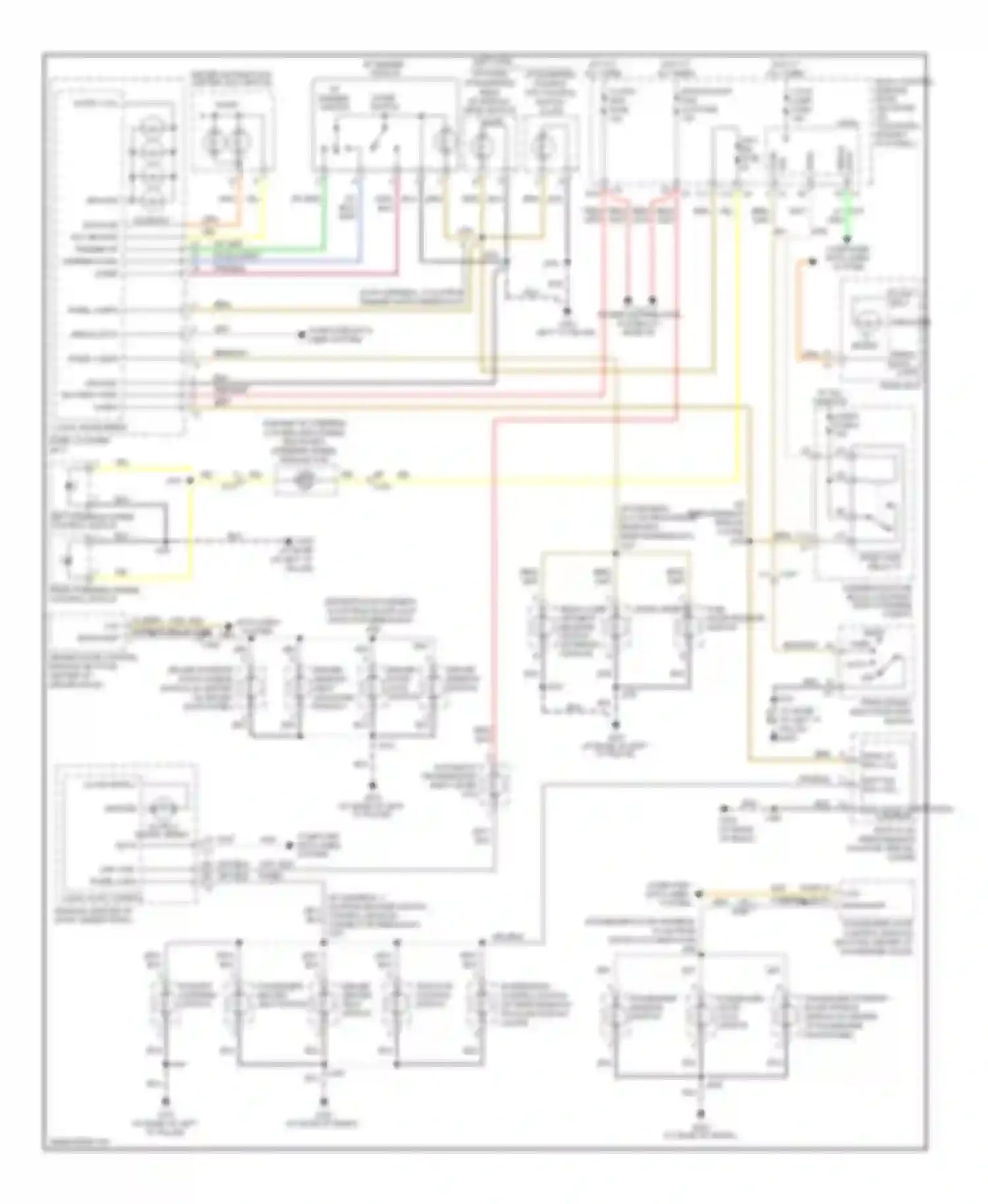 Wiring diagram right steering wheel control switch for Chevrolet Corvette C6 (2004-2014) (2 of 3)