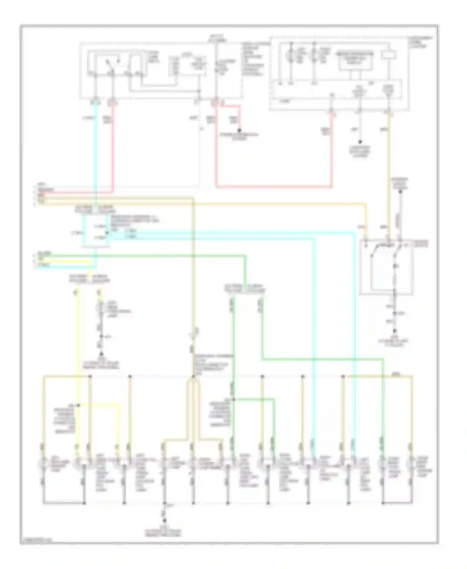 Wiring diagram w/o rear fog lamp w/ rear fog lamp for Chevrolet Corvette C6 (2004-2014) (1 of 1)