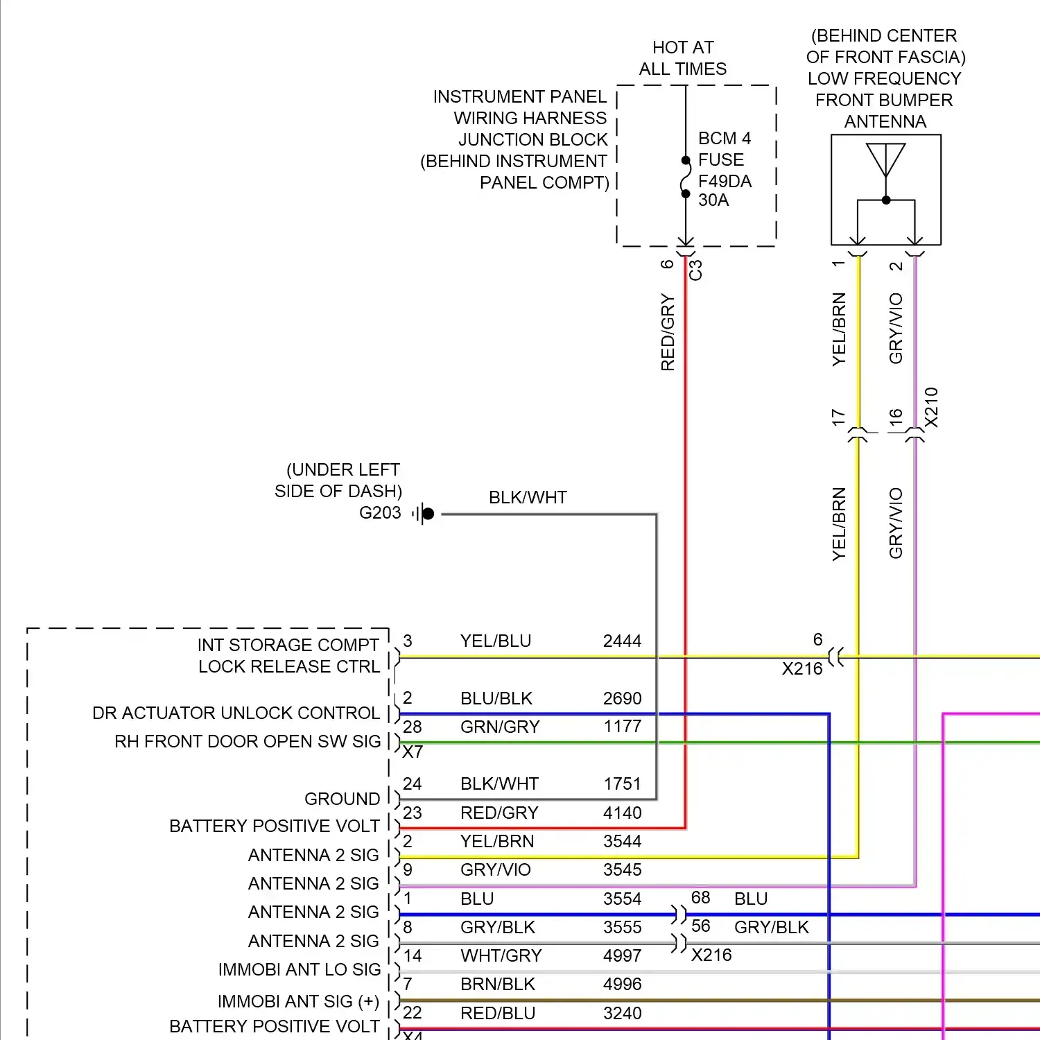 demo - Power door locks circuit, w/ passive keyless entry (1 of 3) Power door locks circuit, w/ passive keyless entry (1 of 3)