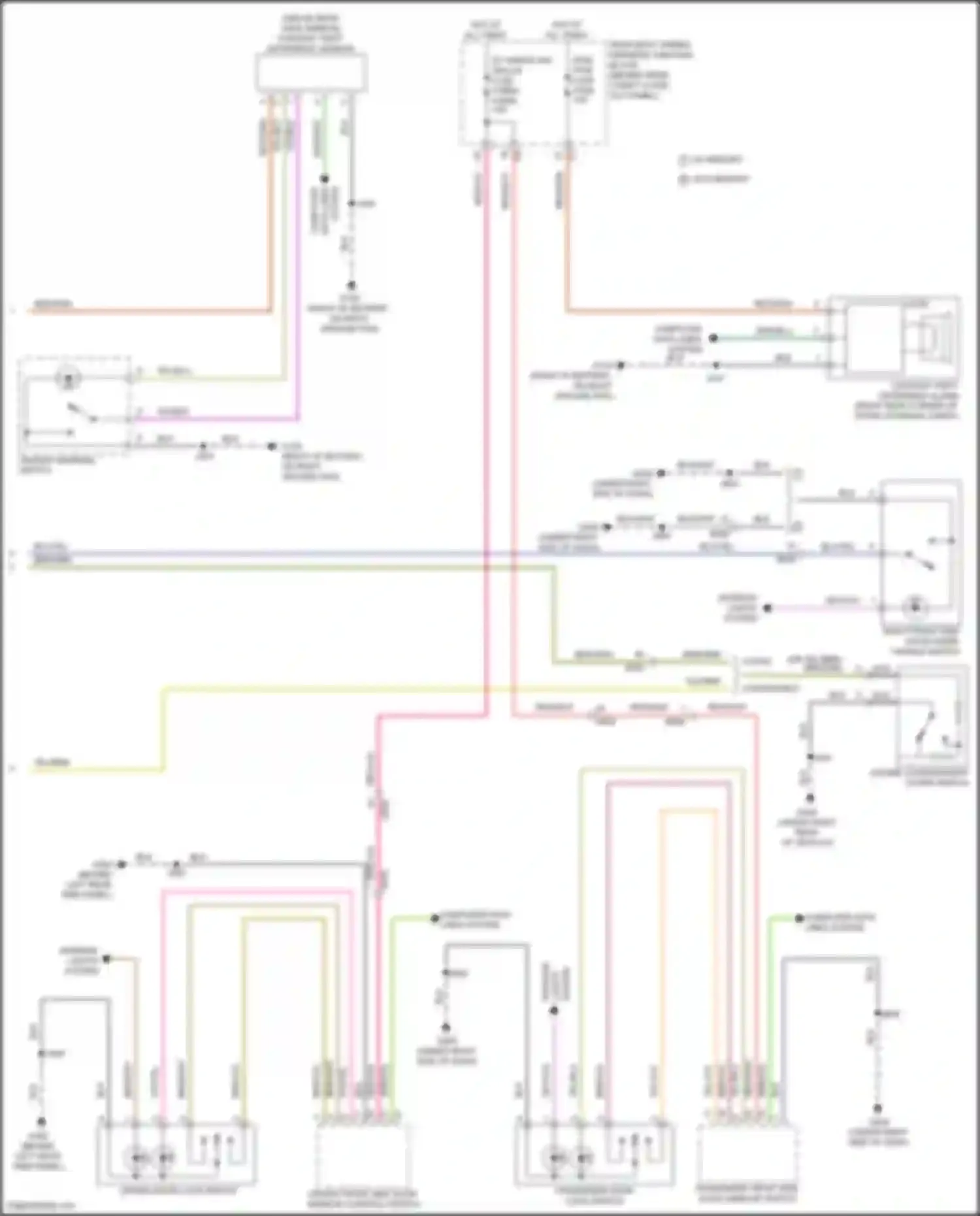 Car Wiring Diagrams for Corvette Chevrolet C8 (2020-2024): Power door locks circuit, w/ passive keyless entry (3 of 3)