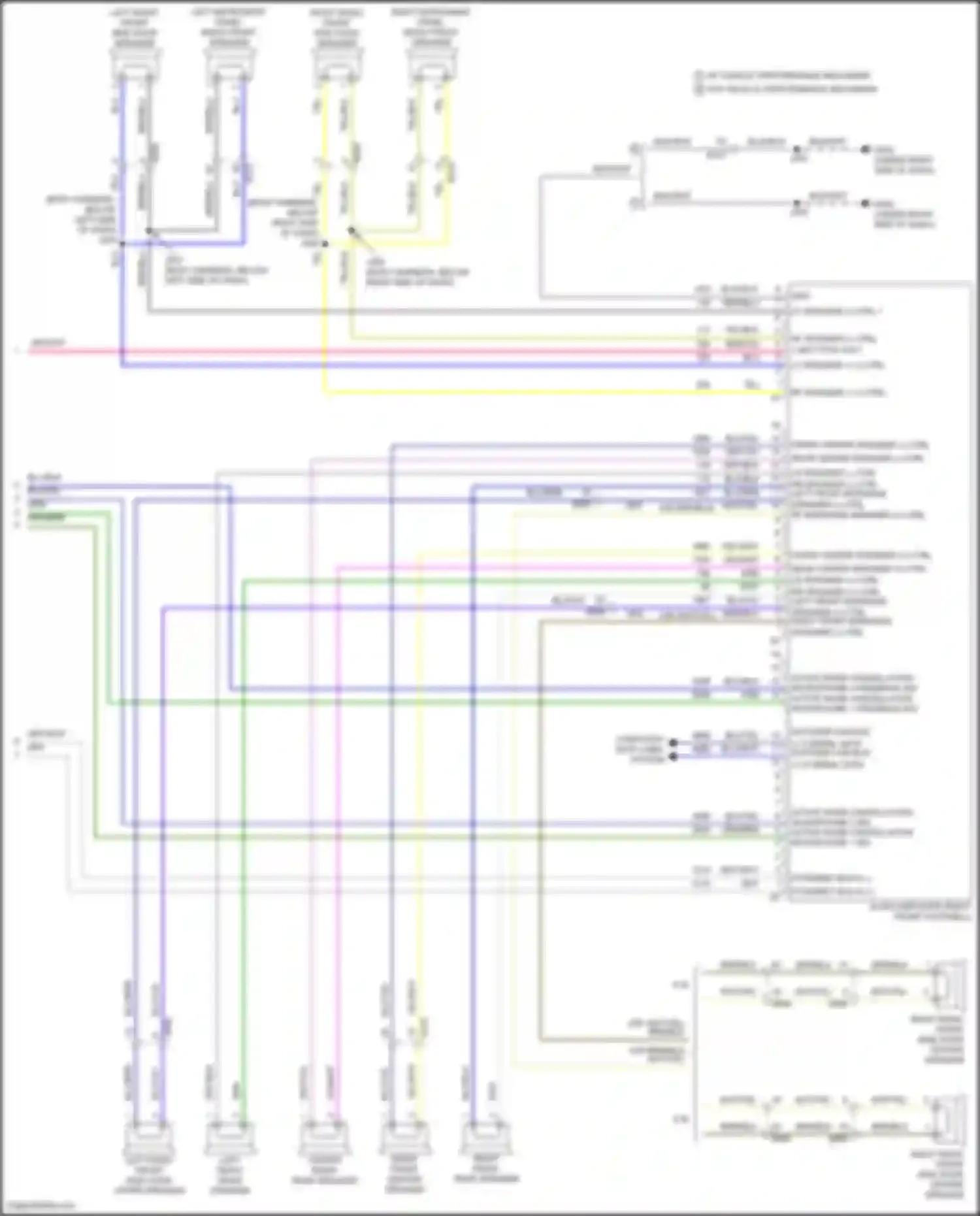 Wiring diagram left radio front side door speaker for Chevrolet Corvette C8 (2020-2024) (2 of 4)