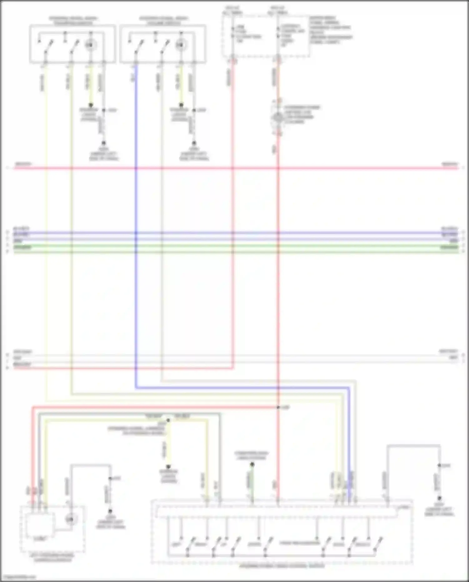 Wiring diagram left steering wheel controls switch for Chevrolet Corvette C8 (2020-2024) (1 of 2)