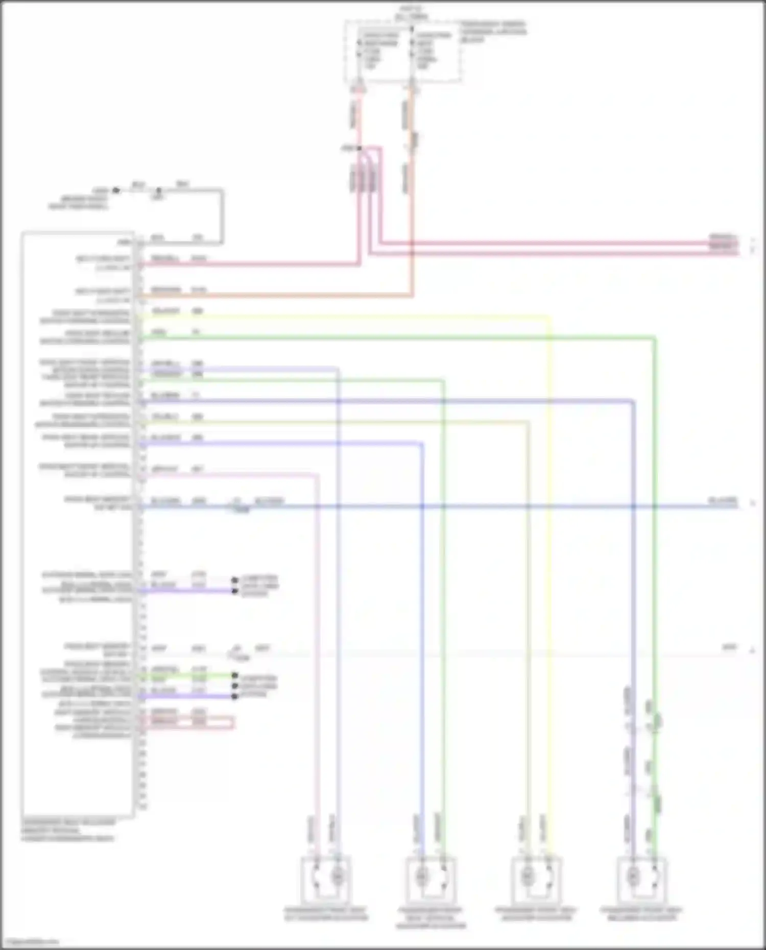 Wiring diagram passenger front seat vertical adjuster actuator for Chevrolet Corvette C8 (2020-2024) (1 of 1)