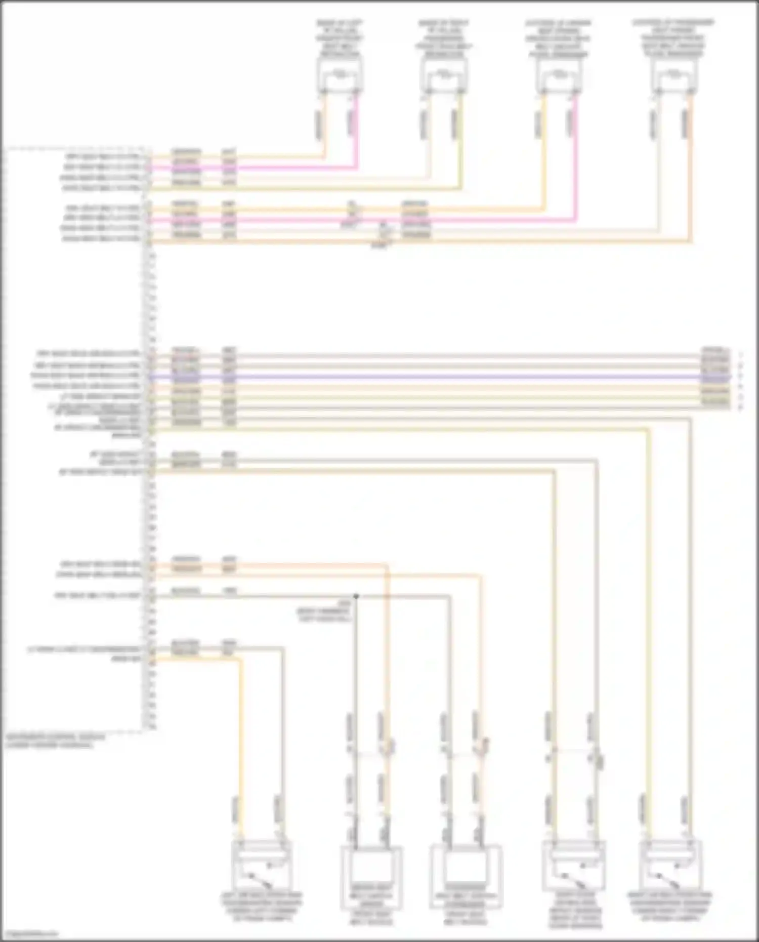 Wiring diagram passenger seat belt switch passenger front seat belt buckle for Chevrolet Corvette C8 (2020-2024) (2 of 2)