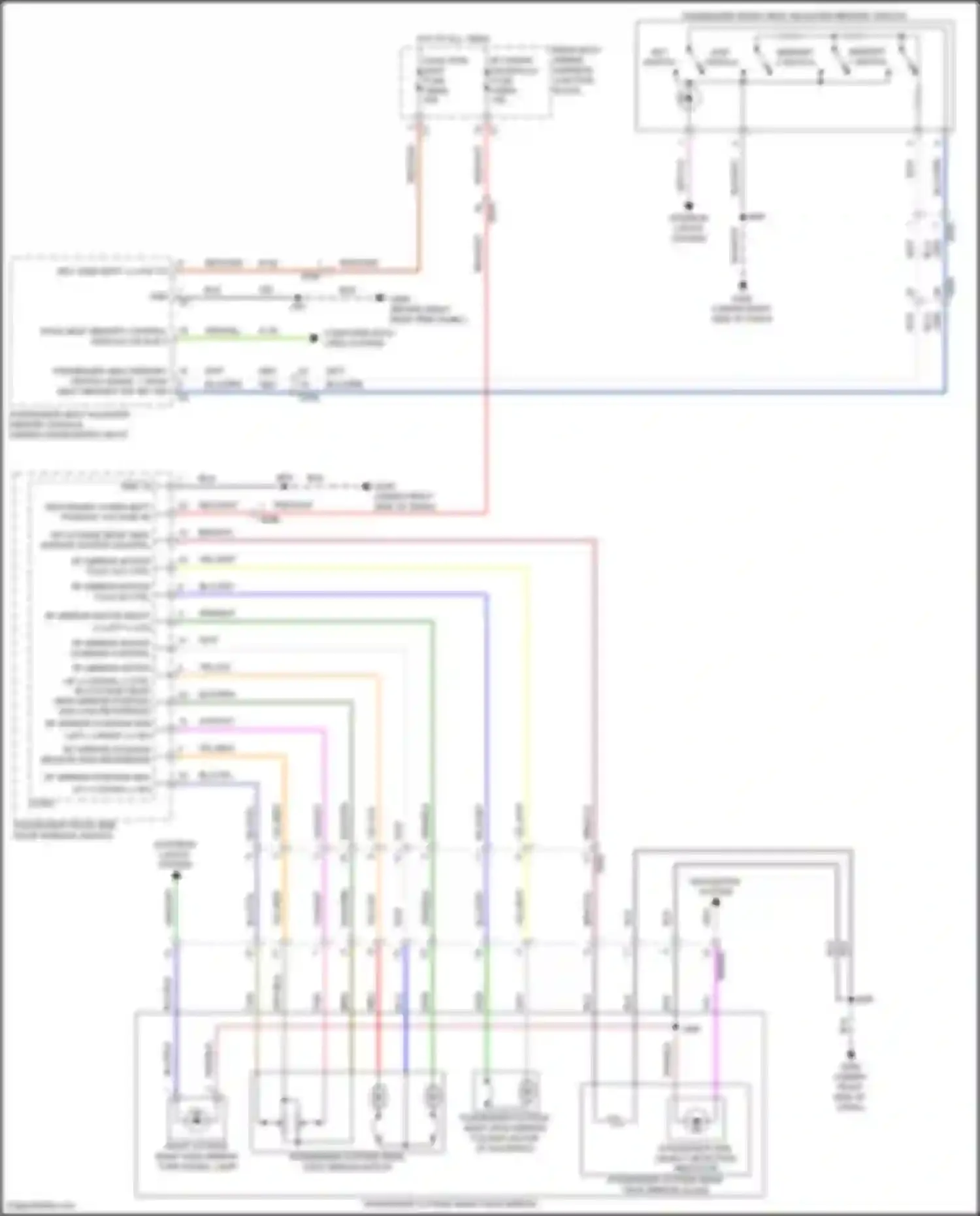 Wiring diagram passenger side object detection indicator for Chevrolet Corvette C8 (2020-2024) (2 of 3)