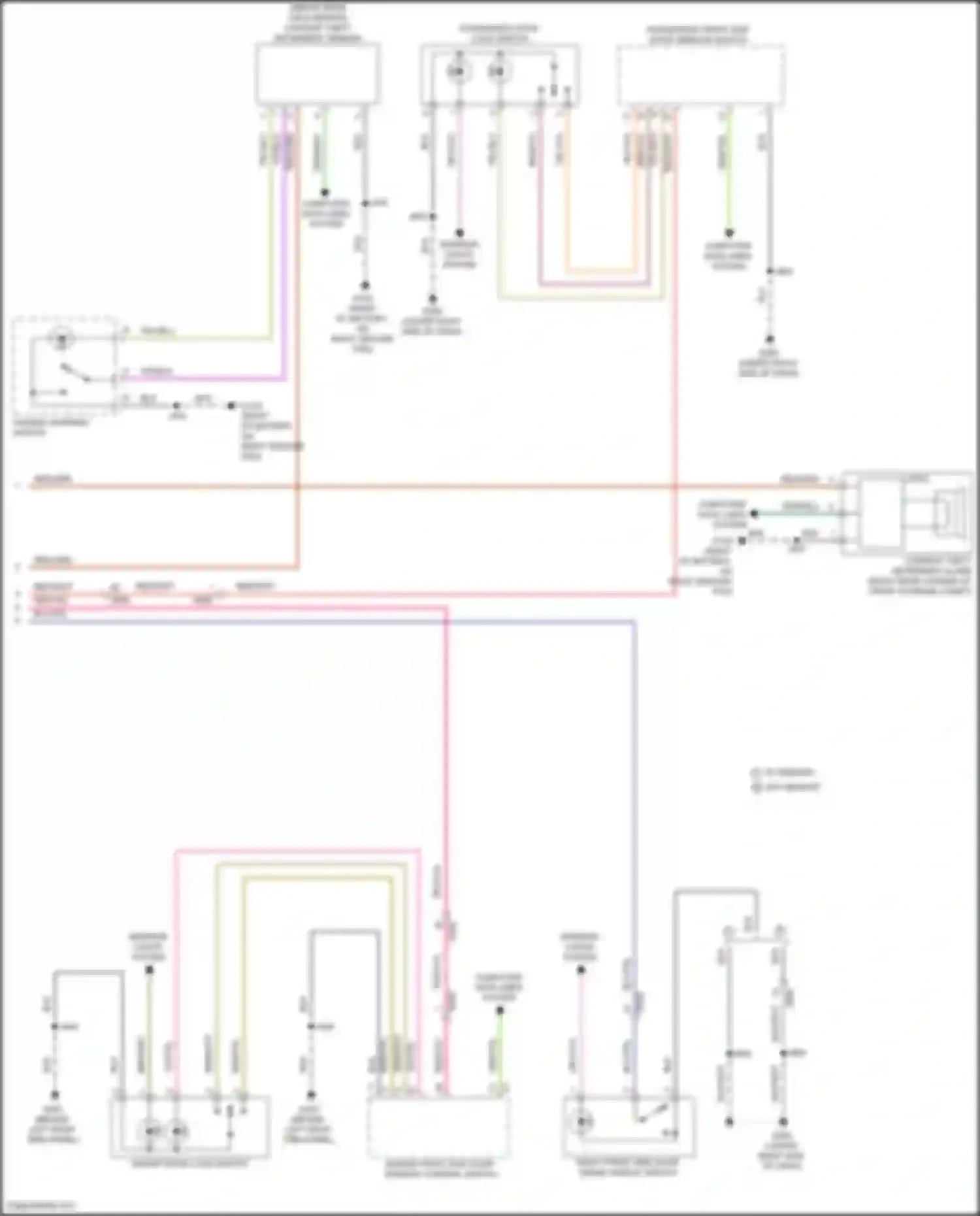 Wiring diagram right front side door inside handle switch for Chevrolet Corvette C8 (2020-2024) (1 of 6)