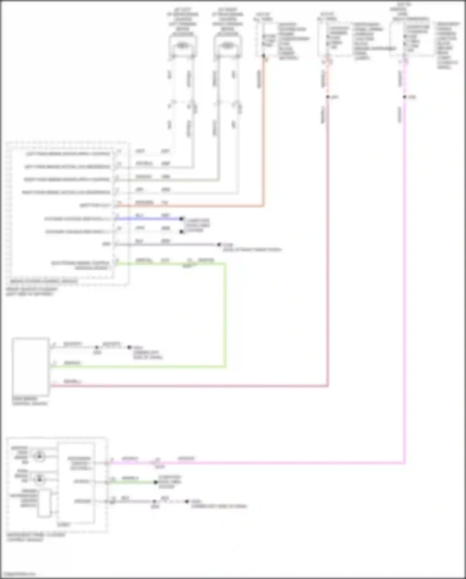Wiring diagram right parking brake actuator for Chevrolet Corvette C8 (2020-2024) (2 of 2)
