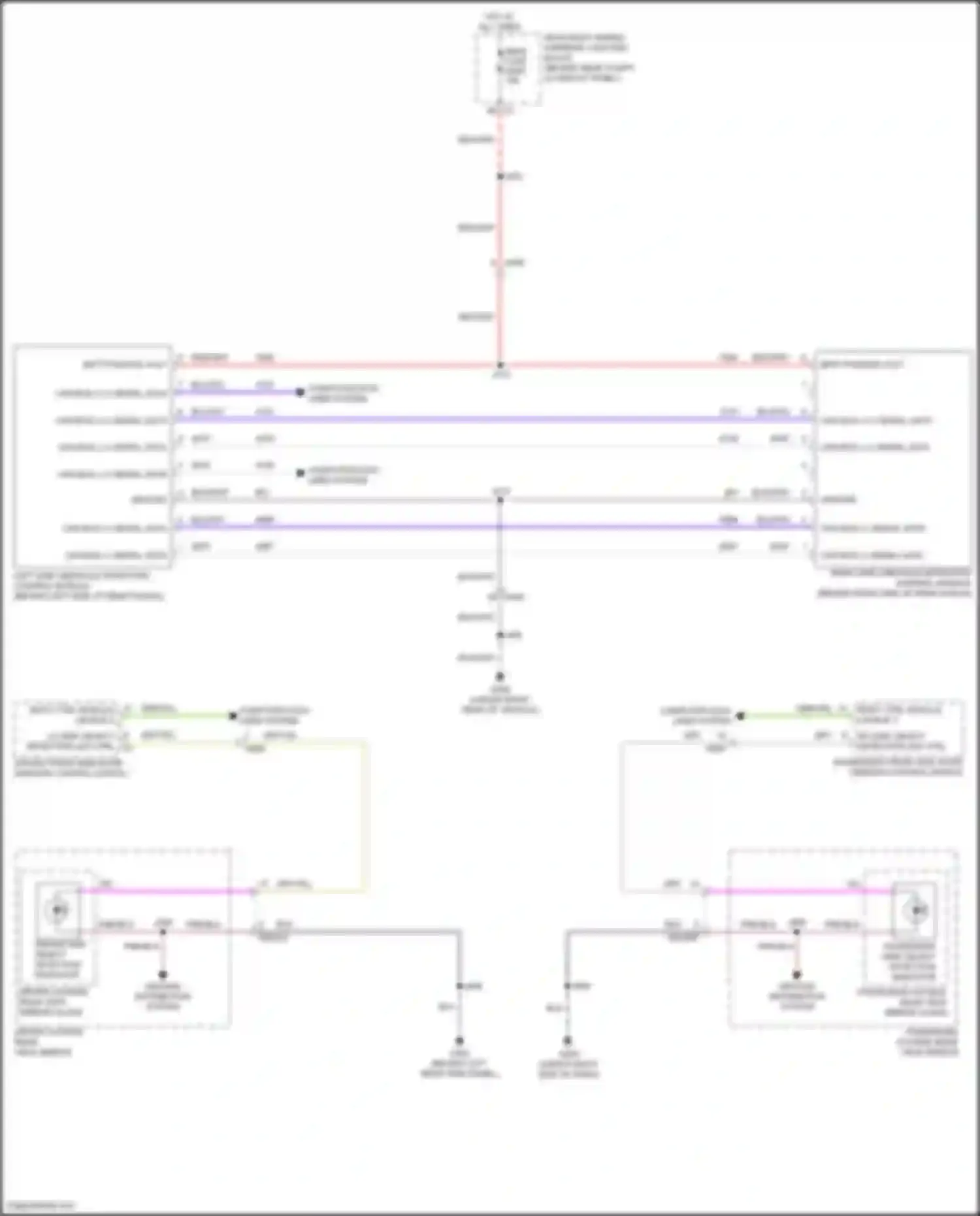 Wiring diagram right side obstacle detection control module for Chevrolet Corvette C8 (2020-2024) (1 of 4)