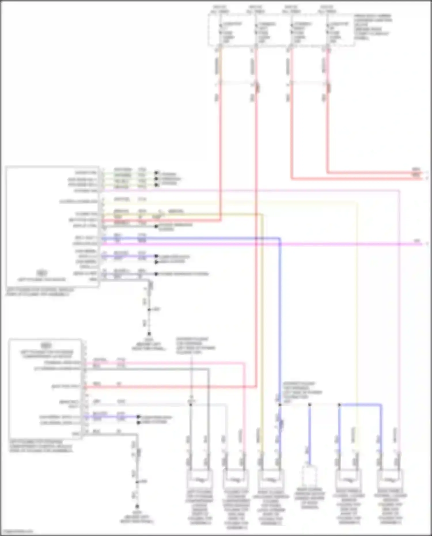 Wiring diagram roof panels stowed, locked sensor folding top side rail for Chevrolet Corvette C8 (2020-2024) (1 of 1)