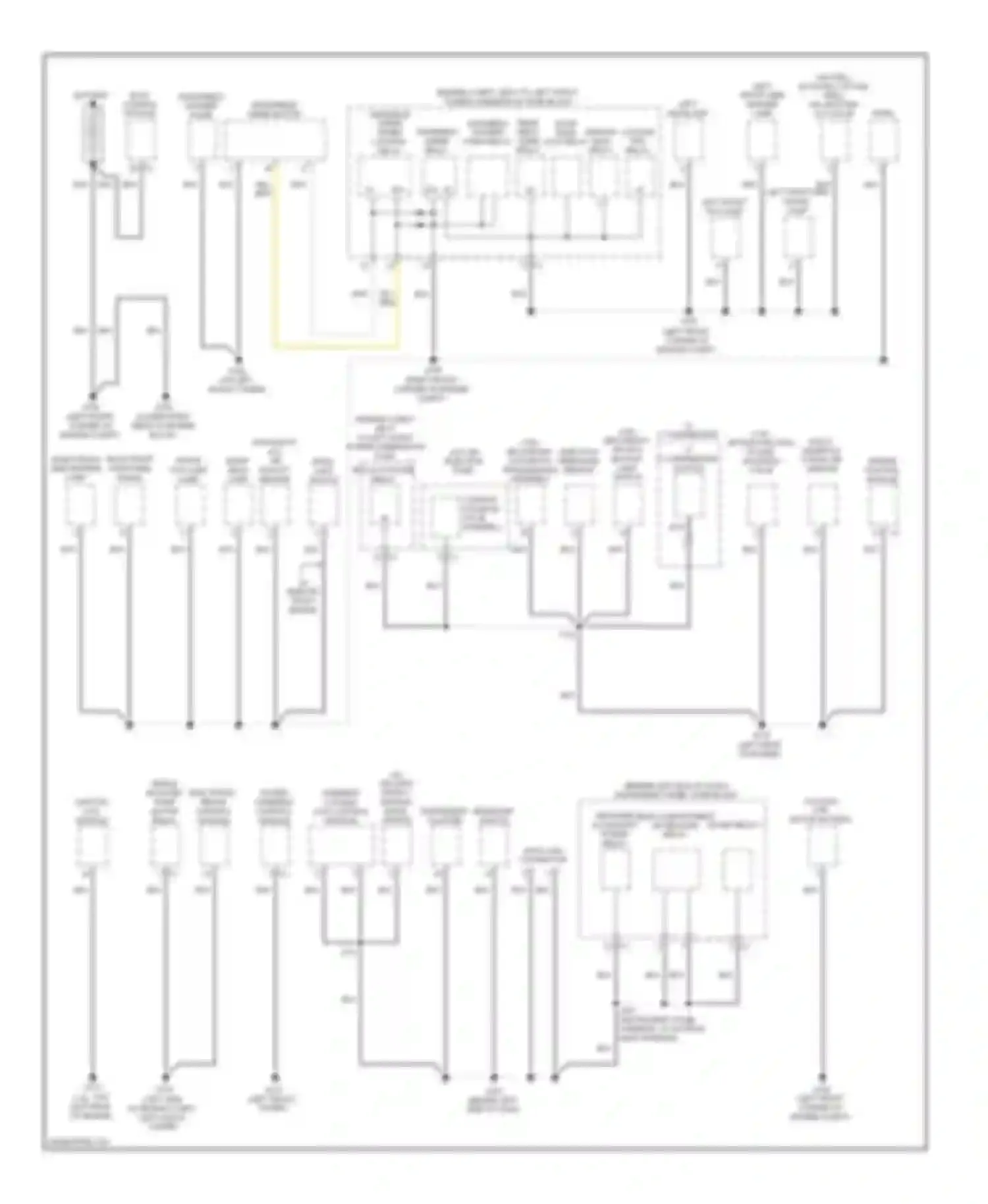 Cruze Chevrolet I facelift (2012-2015): Ground distribution circuit (1 of 3)