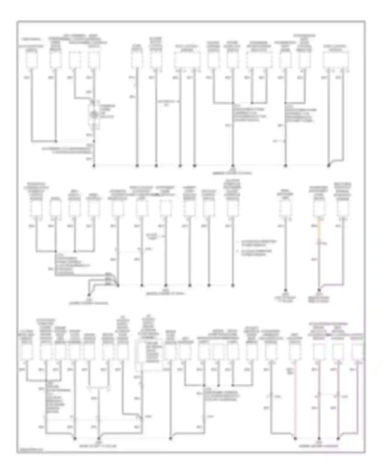 Cruze Chevrolet I facelift (2012-2015): Ground distribution circuit (2 of 3)