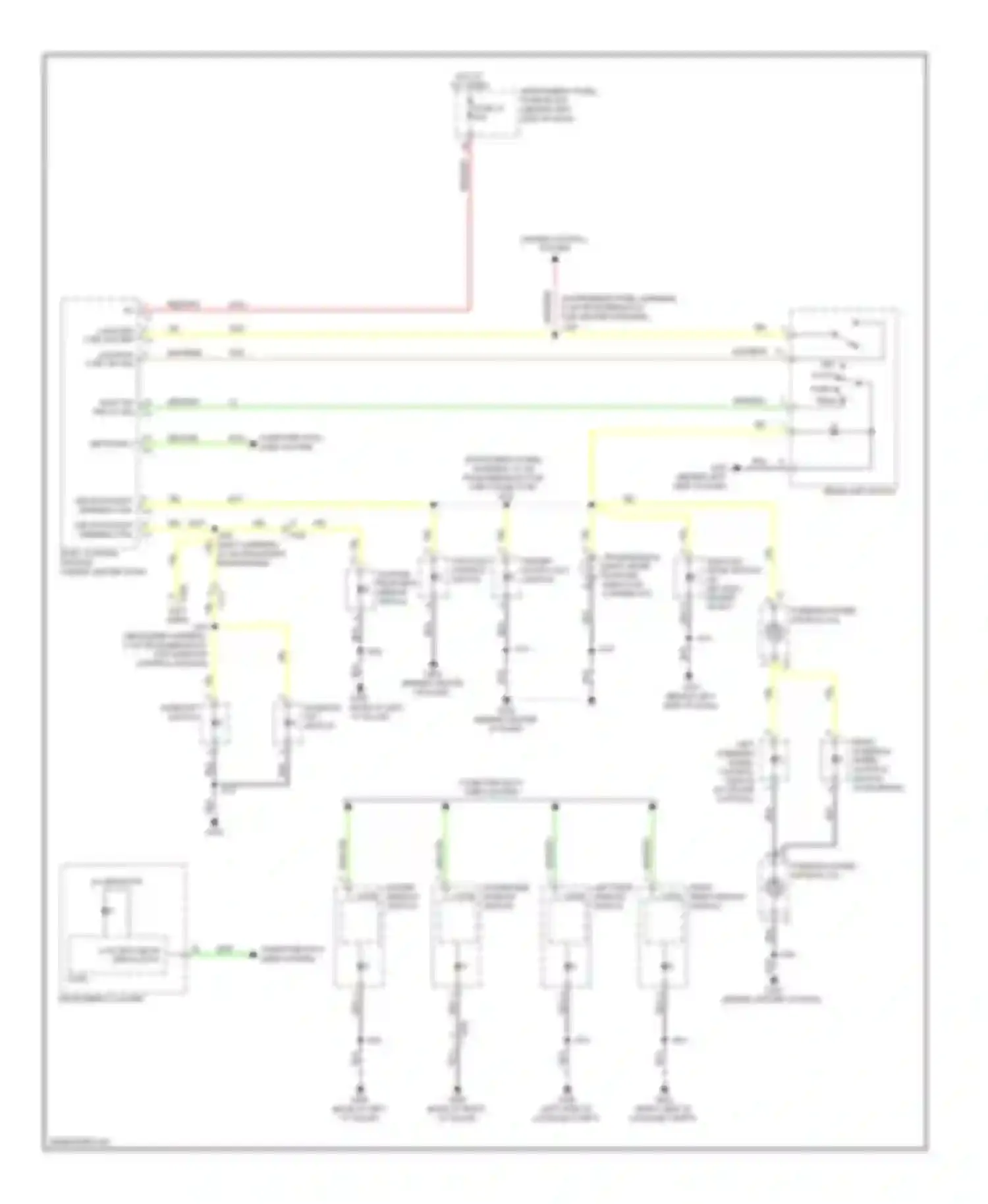 Wiring diagram driver traction door lock switch control switch for Chevrolet Cruze I facelift (2012-2015) (1 of 1)