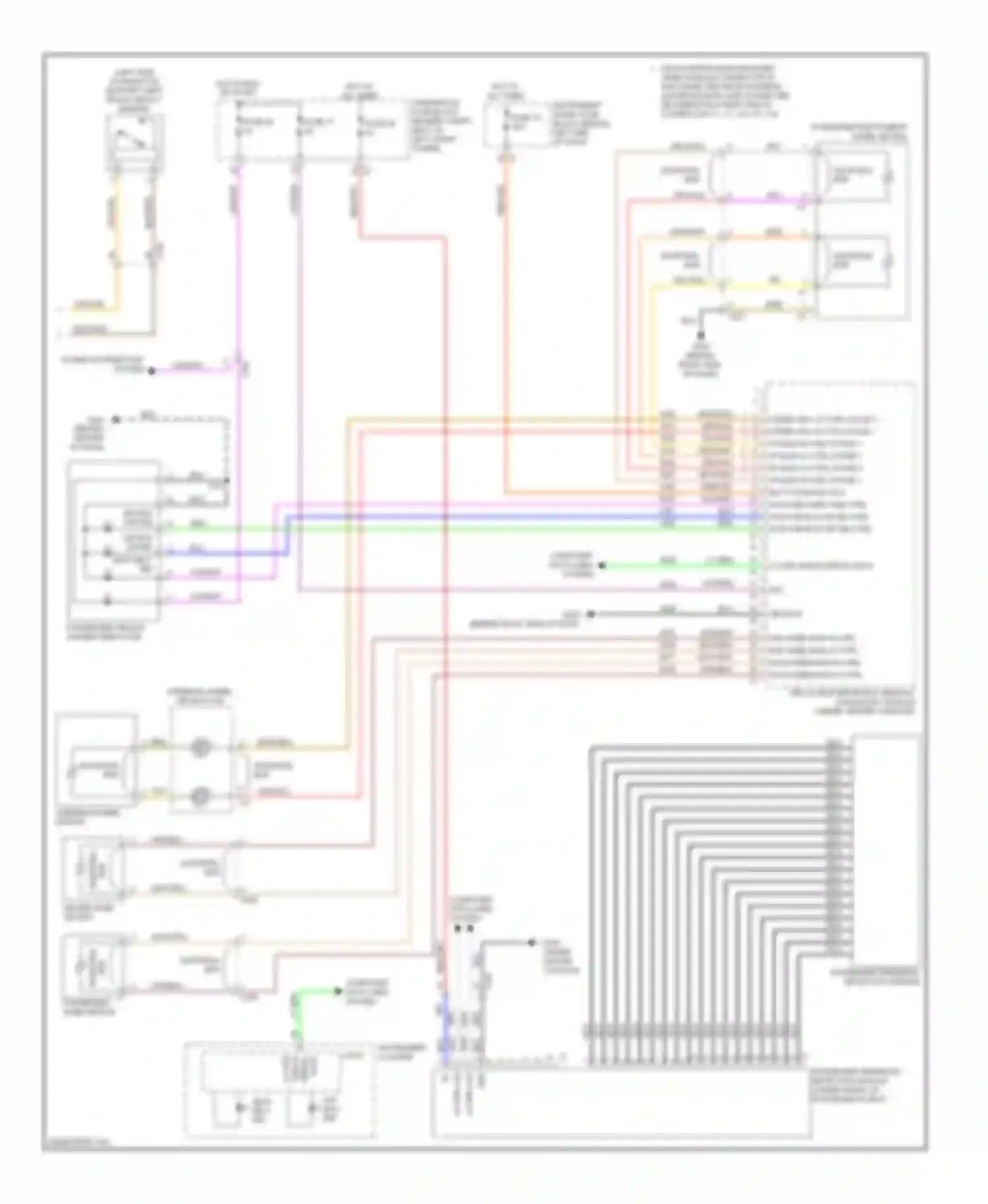 Wiring diagram pass knee mod lo ctrl for Chevrolet Cruze I facelift (2012-2015) (1 of 1)